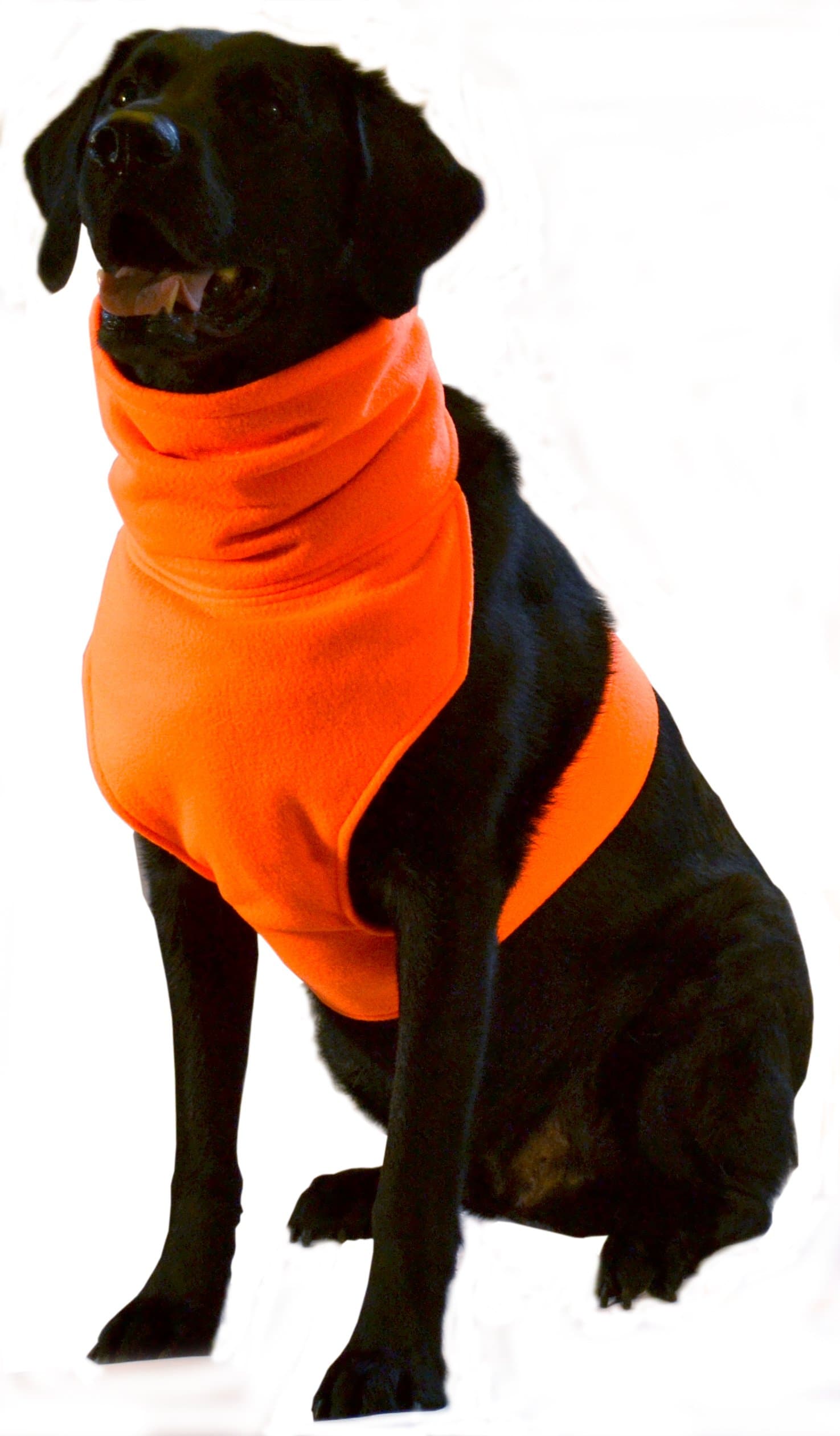 Fleece Neck and Chest Warmer for Large Dogs, X-Large, Safety Orange