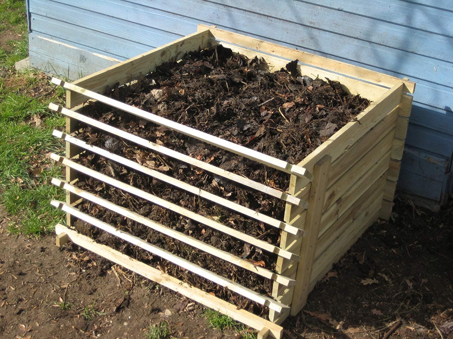 Primrose 530L Easy Load Slatted Composter Wooden Pressure Treated Compost Bin 92cm x 92cm