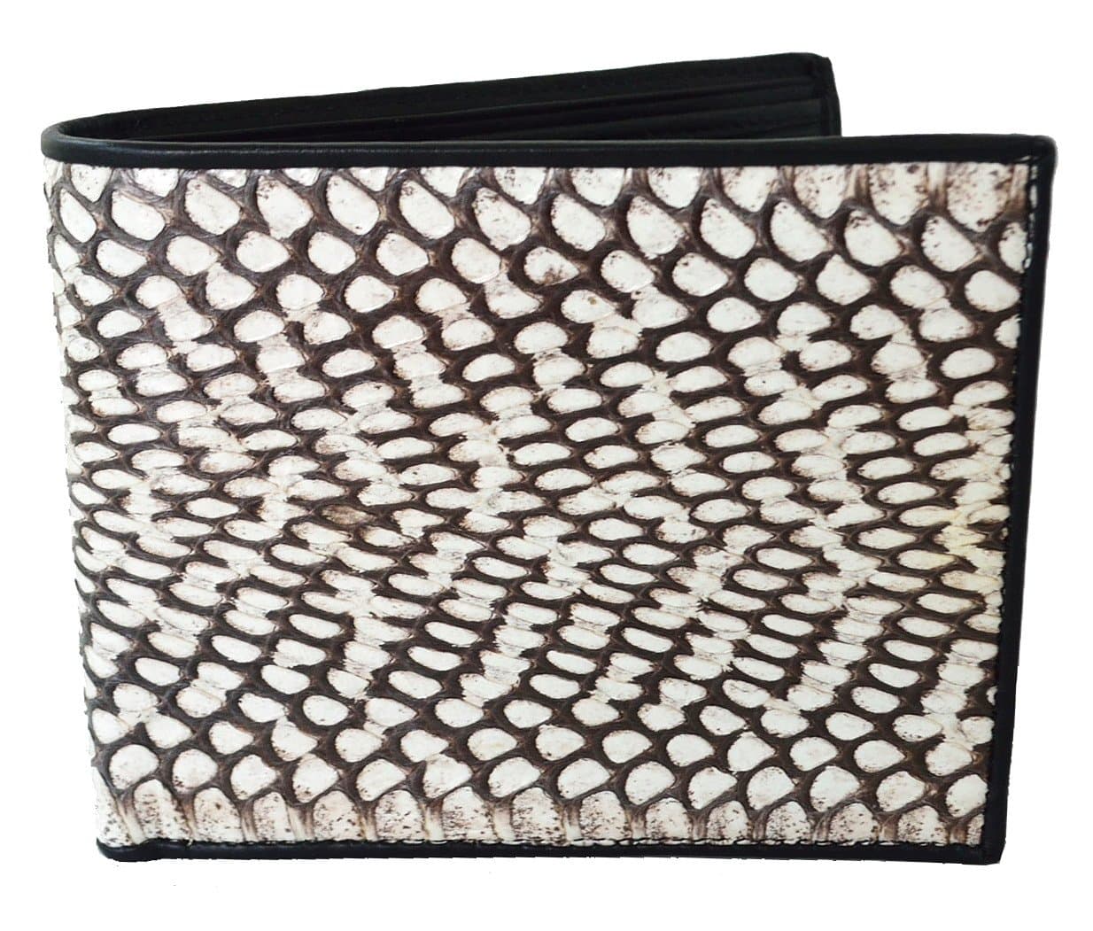 Authentic Snake Skin Men's Bifold Cobra Snake Black Wallet