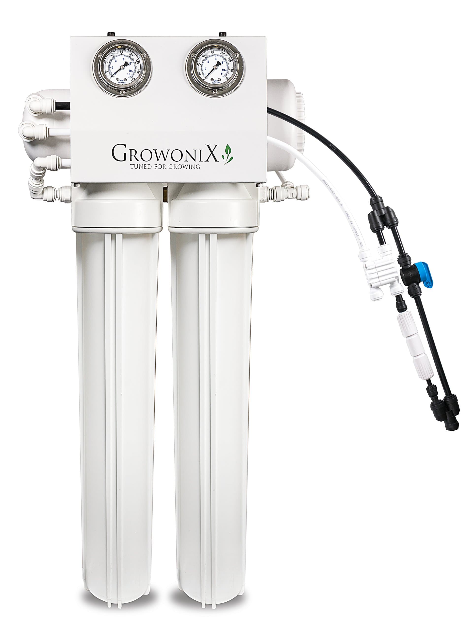 Growonix EX800 Ultra High Flow Reverse Osmosis Water Purification System for Hydroponics Gardening Growing Drinking H20 Coffee Point of use On Demand Purifier Most Efficient Eco Water