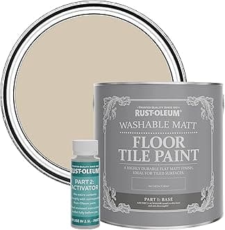Rust-Oleum Beige Washable Matt Floor Tile Paint - Butterscotch 2.5L
