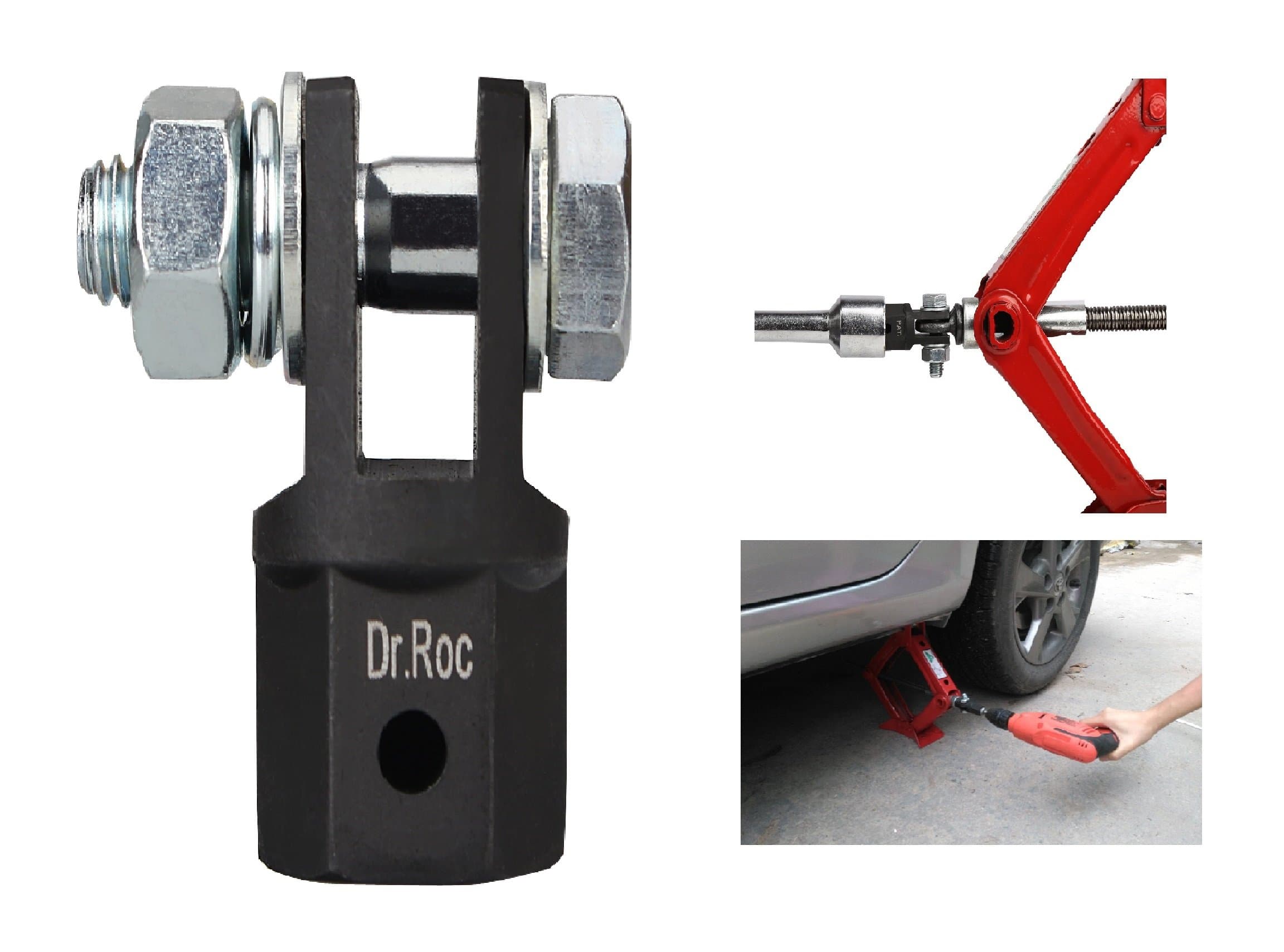 Scissor Jack Adapter for 1/2" Drive Impact Wrench/ 13/16" Lug Wrench/Power Drill