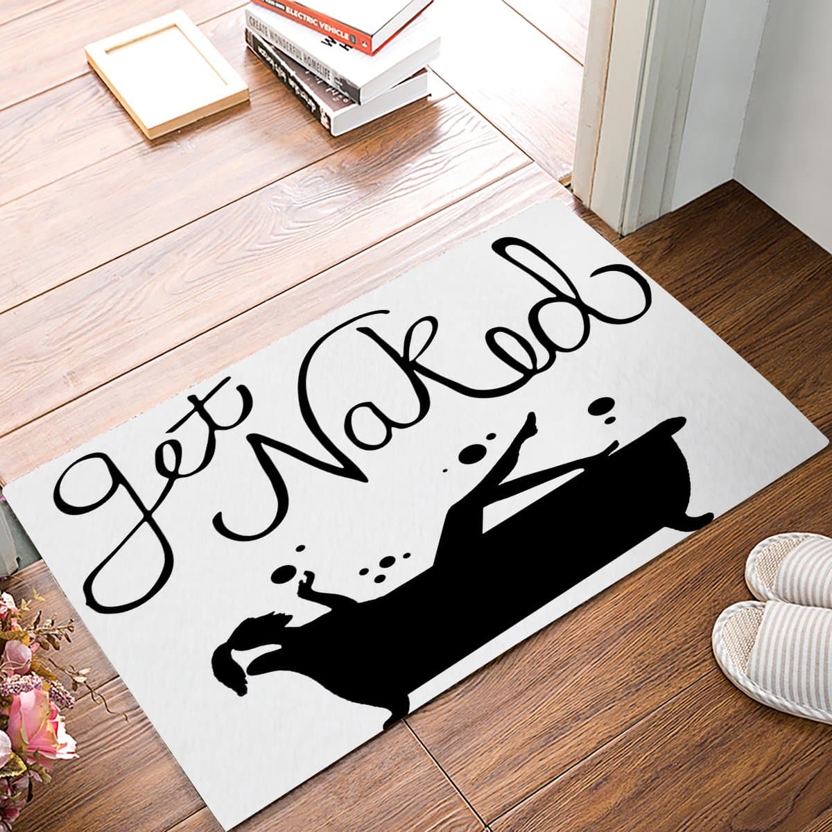 Welcome Doormats Non Slip Area Rugs Entryway Indoor Door Mat for Kitchen Living Room Bedroom Bathroom-Get Naked Sexy Women Showering