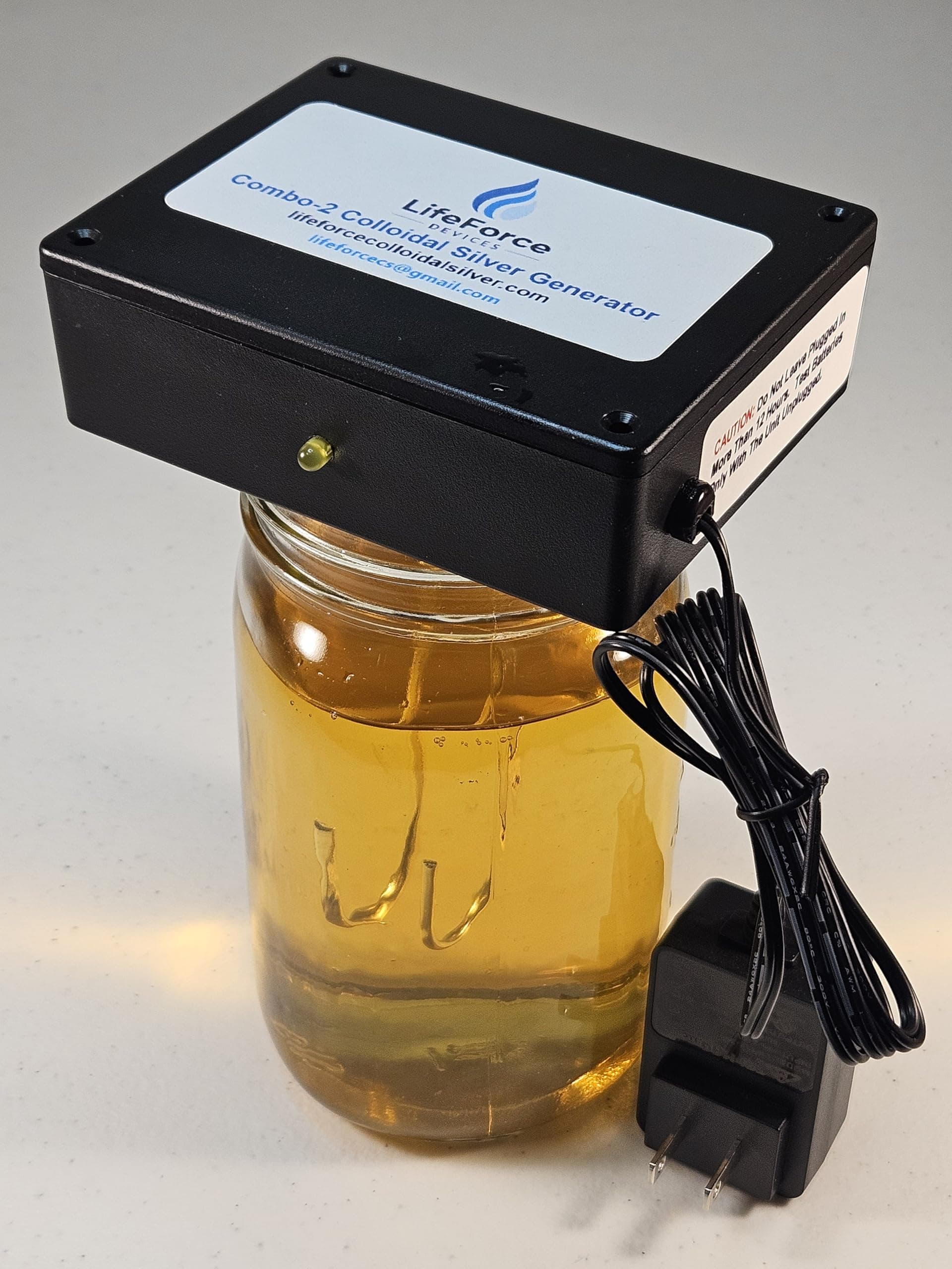 COMBO-2 Basic Silver Generator Package – Home & Off-Grid Solution Kit – Makes 32oz in 16 Minutes – Dual Power with Pure Silver Wires (Gauge-10)