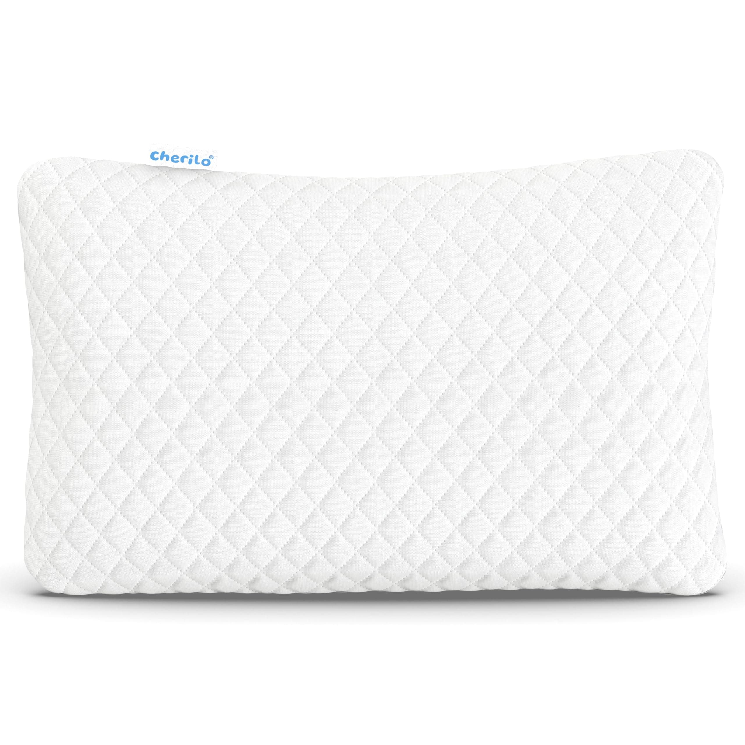 Cherilo Adjustable Microfiber Sleeping Pillow for Kids, Baby Pillow with Premium Super Soft Outer Cover, 12x18 Inches, White - Pack of 1