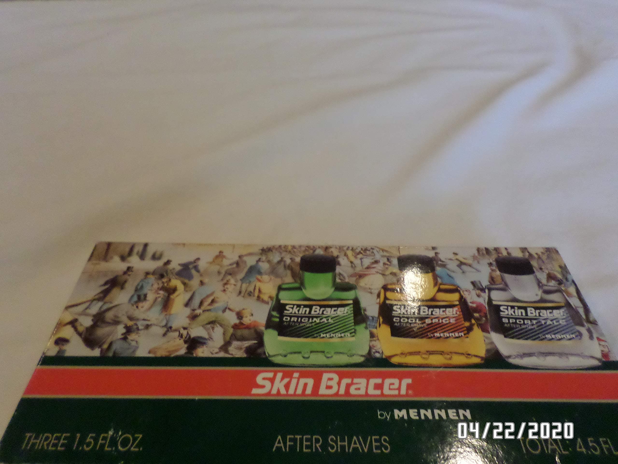 The Gift Collection Skin Bracer After Shave Set Original Cool Spice Cooling Blue 1.5oz