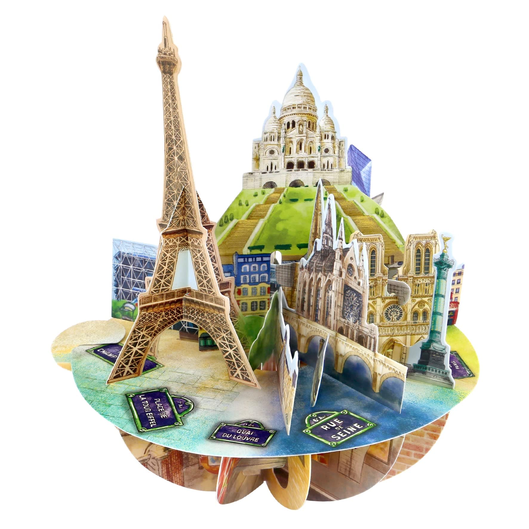 Pirouette, 3D Pop Up Greeting Card - Paris - For Him, Her, Thank You, Destination | Eiffel Tower Card For Birthday | Olympic Games