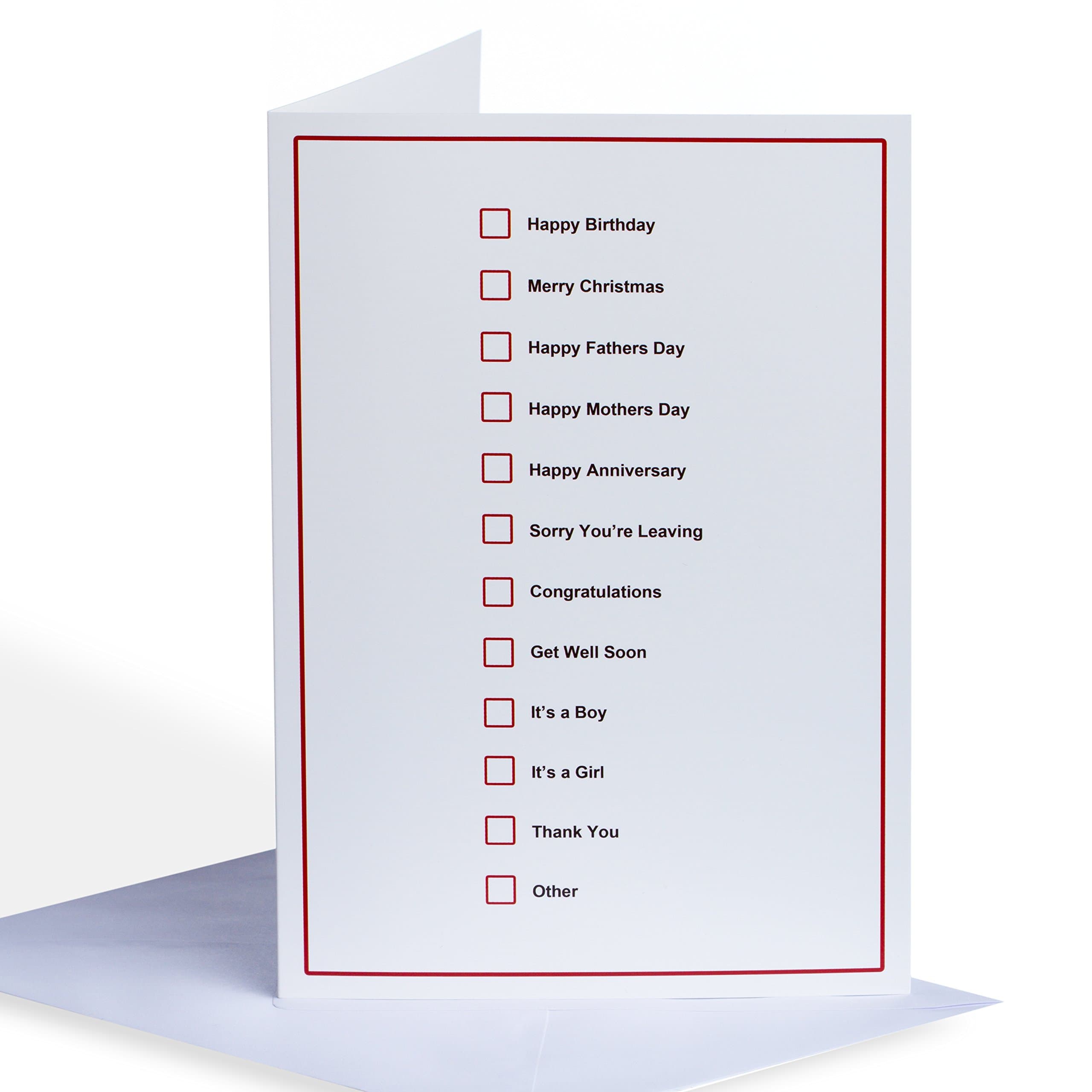 10x Greeting Cards With Envelopes for All Occasions (Happy Birthday, Merry Christmas, Mother’s/Father’s Day, Anniversary, Sorry You’re Leaving, Congratulations/Get Well Soon, It’s a Boy/Girl, Thanks)