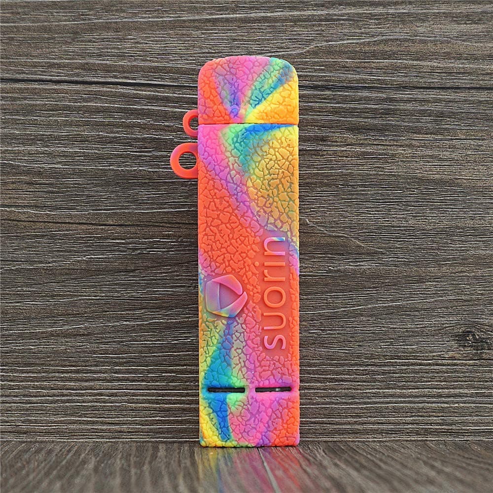 ORIN Texture Silicone Case for Suorin Edge Pod System Protective Antislip Duarble Sleeve Cover Wrap Skin Decal（Rainbow）