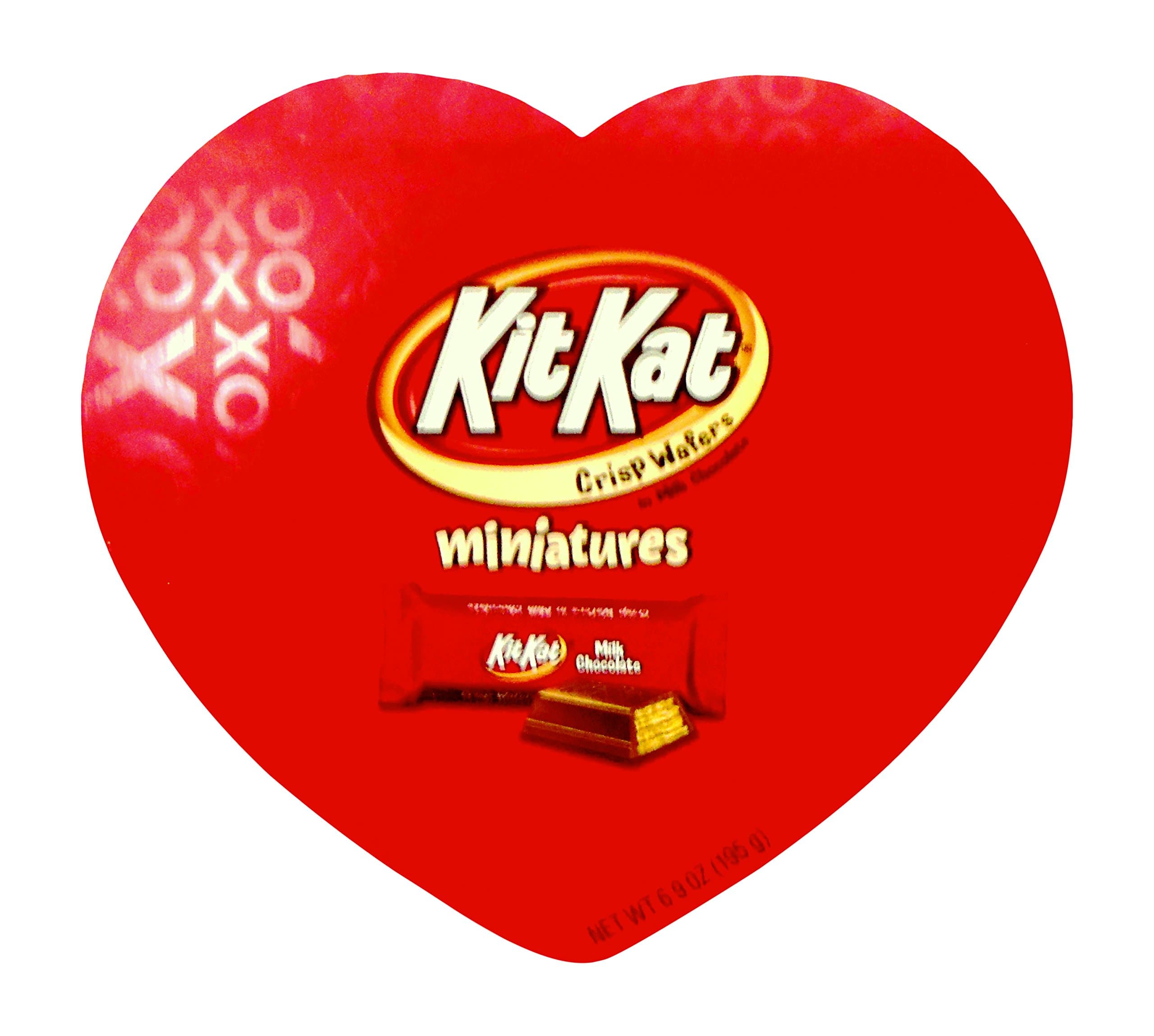 Kit Kat Valentine Heart Shaped Box of Chocolate Covered Wafers, Minitures Individually Wrapped