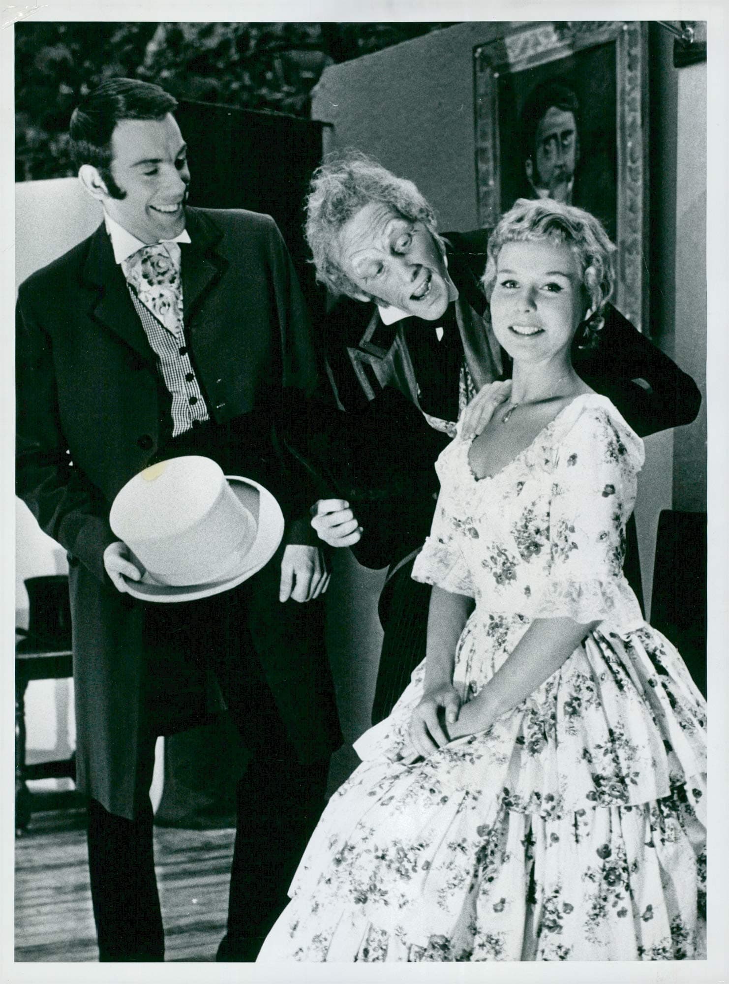 Vintage photo of Jan Eric Jacobsson, t.v. Per Magnus Ahlbom and Britt-Inger Eklund at Junot228;ppan