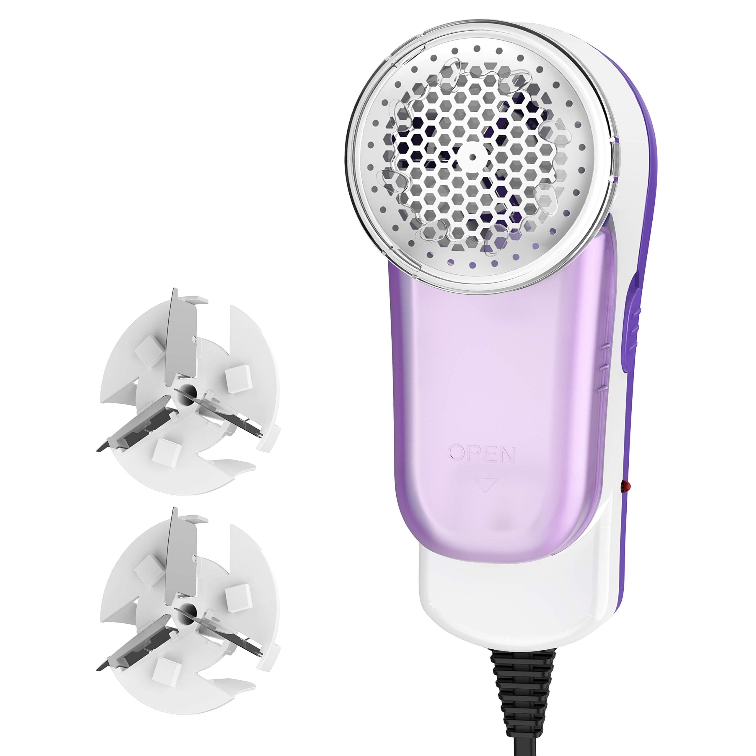 Fabric Shaver and Lint Remover, Electric Portable Sweater Defuzzer with 2 Replaceable Sharp Blades, Plug-in Use, Remove Clothes Lint, Fuzz and Pills