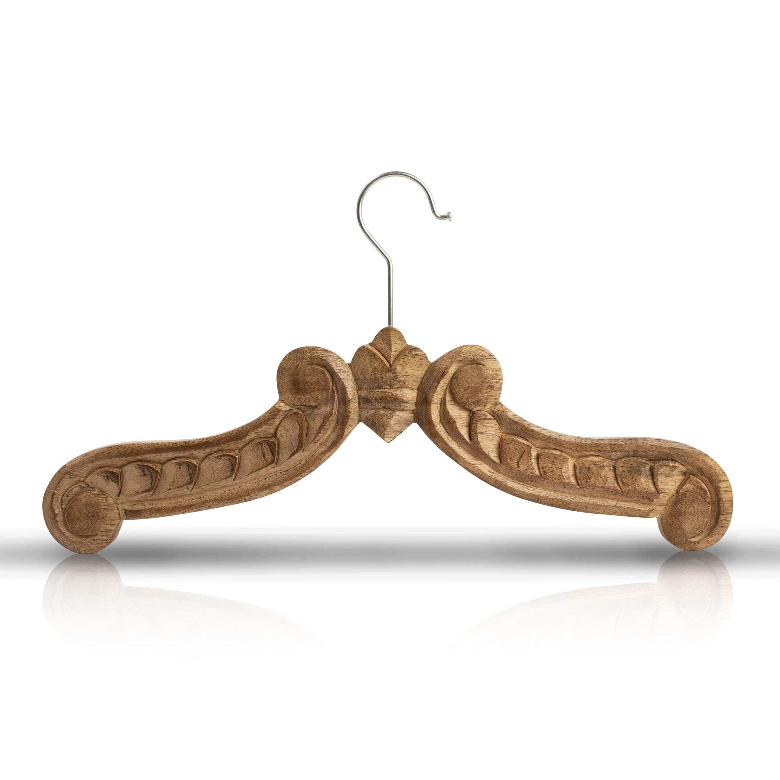 The Great Indian BazaarHandmade Vintage Wooden Wedding Suit Jacket Tuxedo Shirt Coat Clothes Hanger for Groom & Bridal Wedding Dress Non Slip Smooth Finish Swivel Hook Bridal Shower Party Favor Gift Ideas 14"