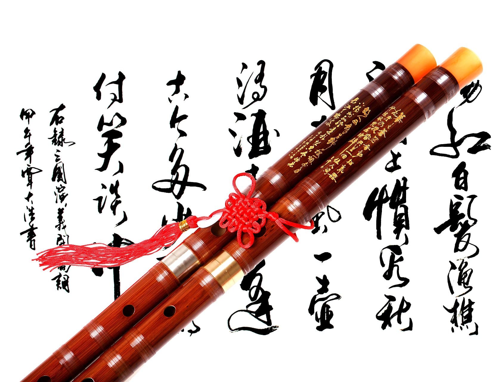 Bamboo Flute Dizi,NICOSHINE Traditional Handmade Chinese Musical Instrument In G Key(Single insert)