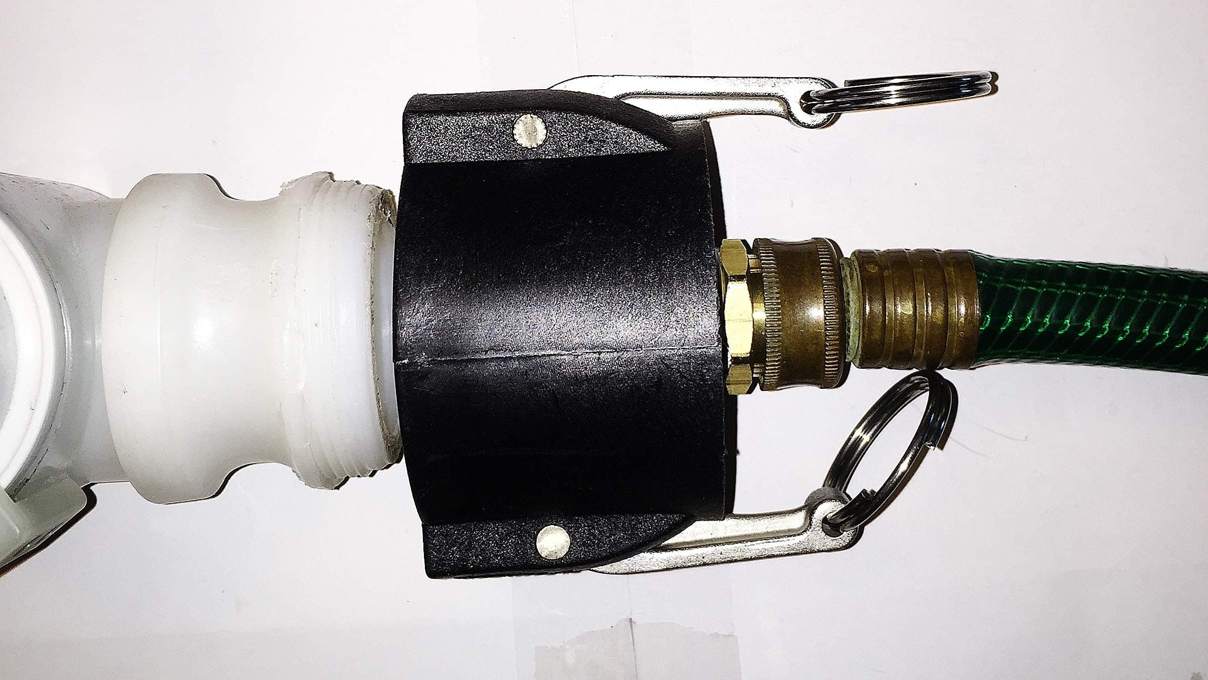 UKC 275/330 IBC Tote Drain Adapter 2" Cam-Lock x Brass Garden Hose Connection