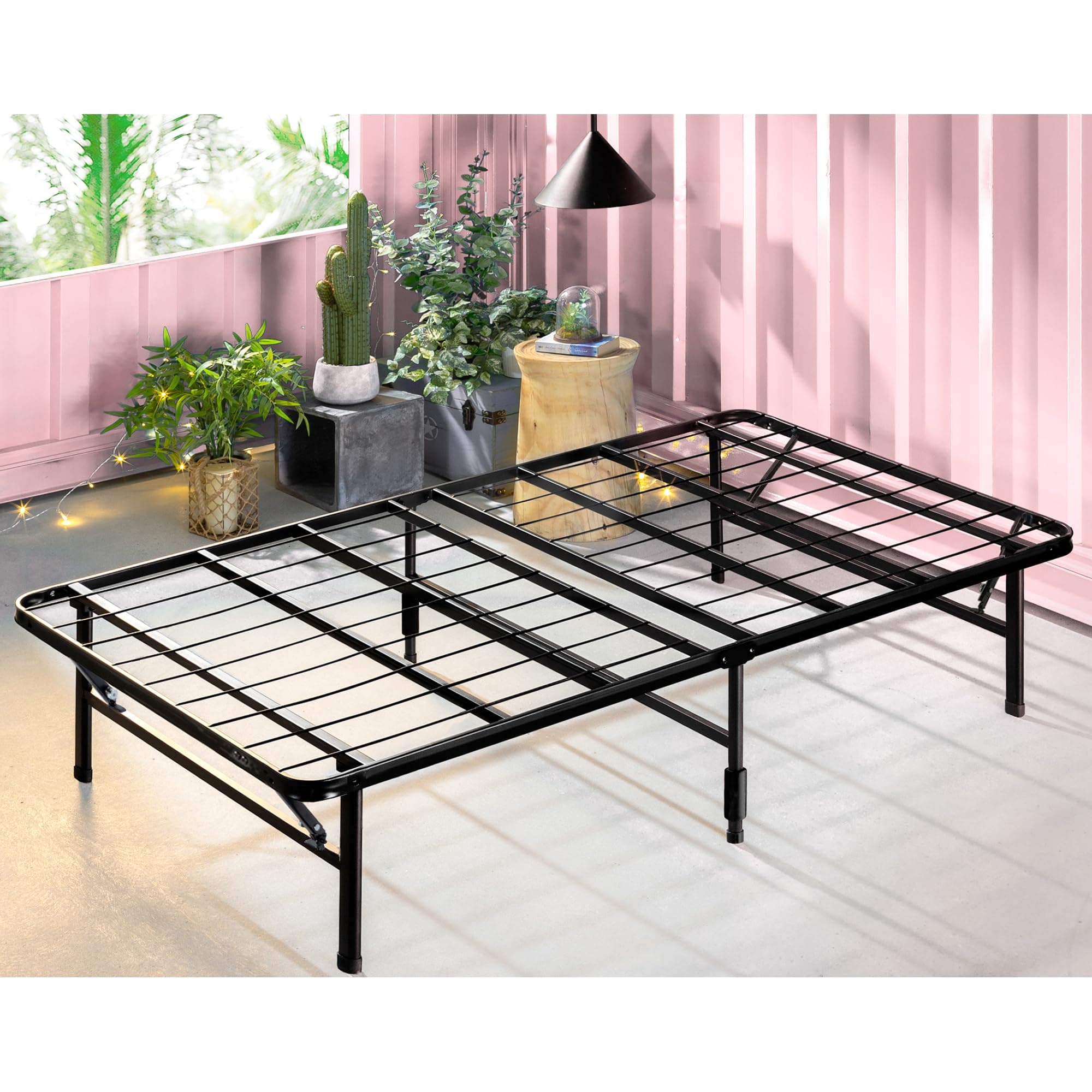 ZinusSmartBase Zero Assembly Mattress Foundation / 14 Inch Metal Platform Bed Frame/No Box Spring Needed/Sturdy Steel Frame/Underbed Storage, Twin