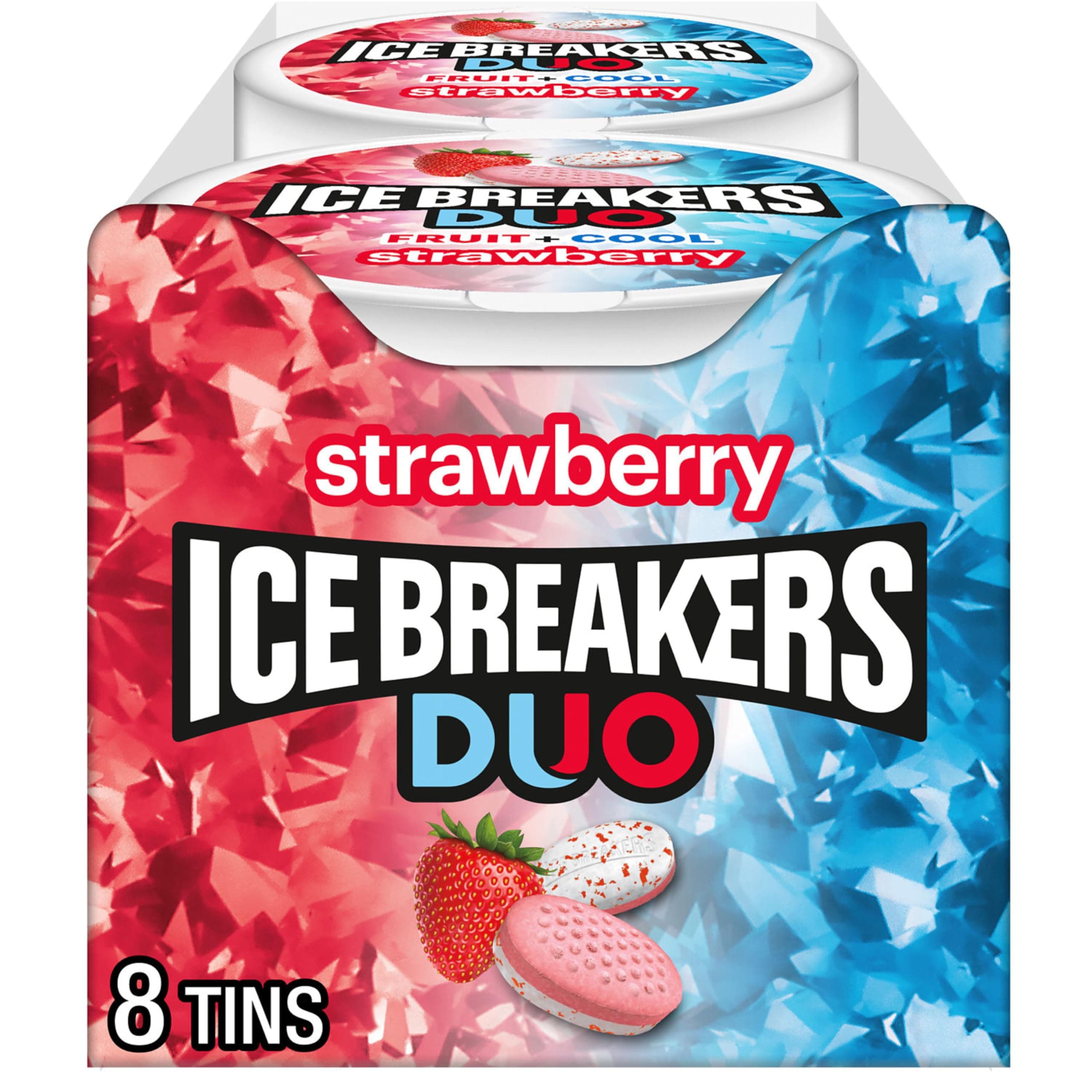 Duo Fruit and Cool Strawberry Mints Pouch, 8 X 36 G, 0.9 Pounds
