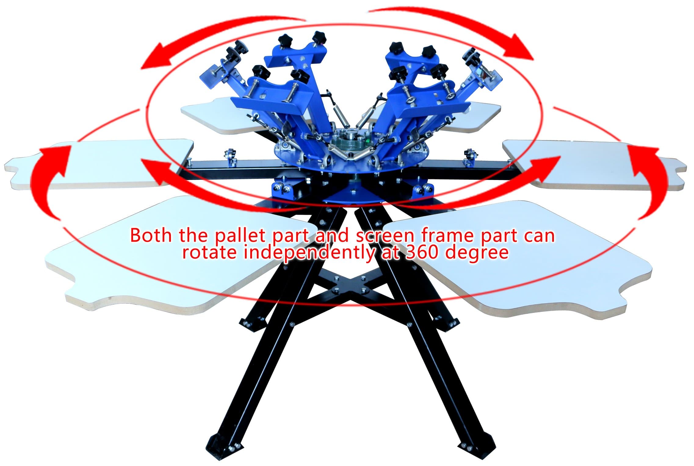 Techtongda 6 Color 6 Station Silk Screen Printing Press Machine Screen Printer Heavy Duty DIY