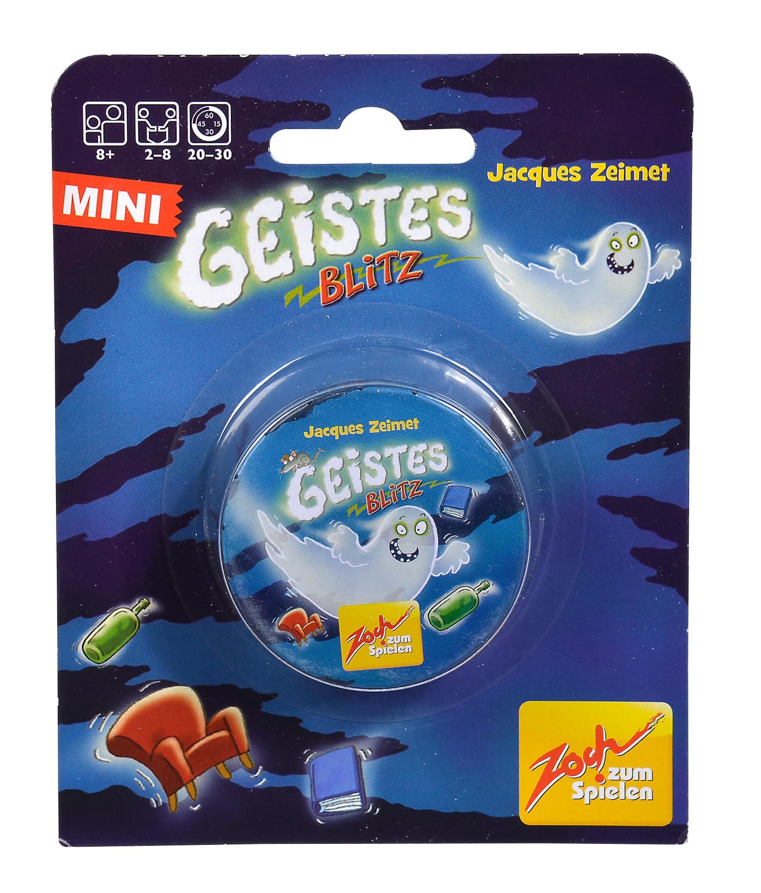 Ghost Blitz Mini - A Board Game by Zoch Verlag - 2-8 Players - Board Games for Family – 20-30 Minutes of Gameplay - Games for Family Game Night - for Kids and Adults Ages 8+ - English Version