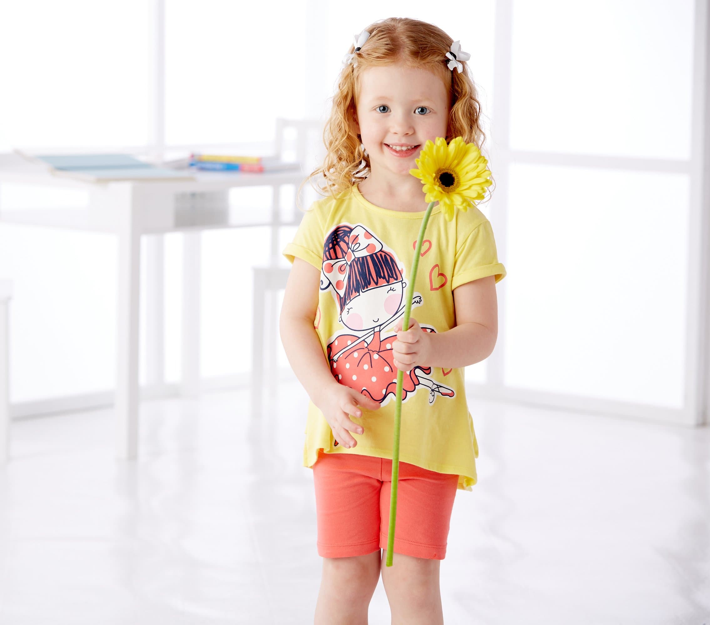 Gerber Graduates Baby Girls' Short Sleeve Swing Top with Back Ruffle