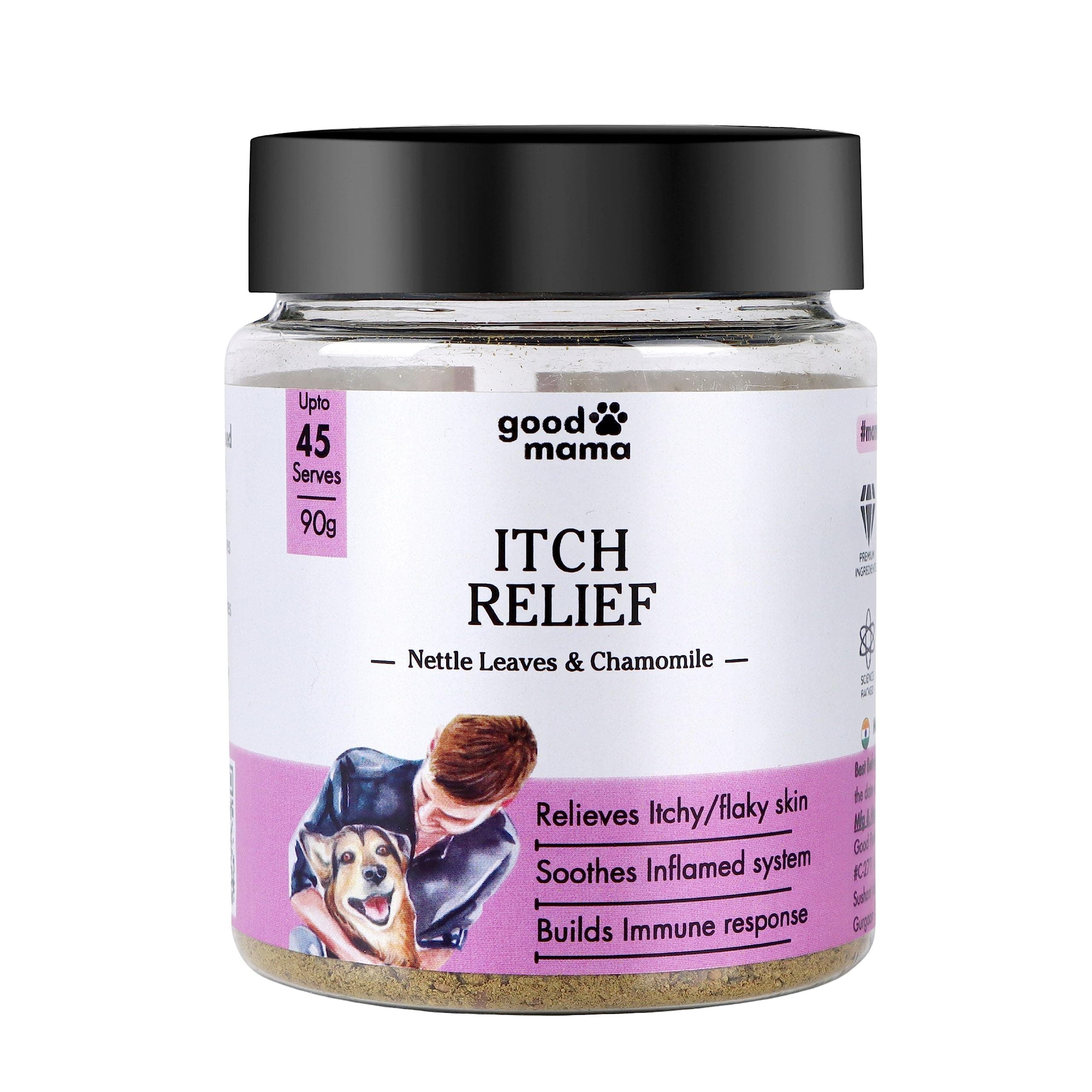 Natural Itch & Allergy Relief for Dogs & Cats – Nettle Leaf, Quercetin, Chamomile & Spirulina | for Skin Allergies, Itching, & paw Licking | 100% Natural, Boosts Immunity & Healthy Coat