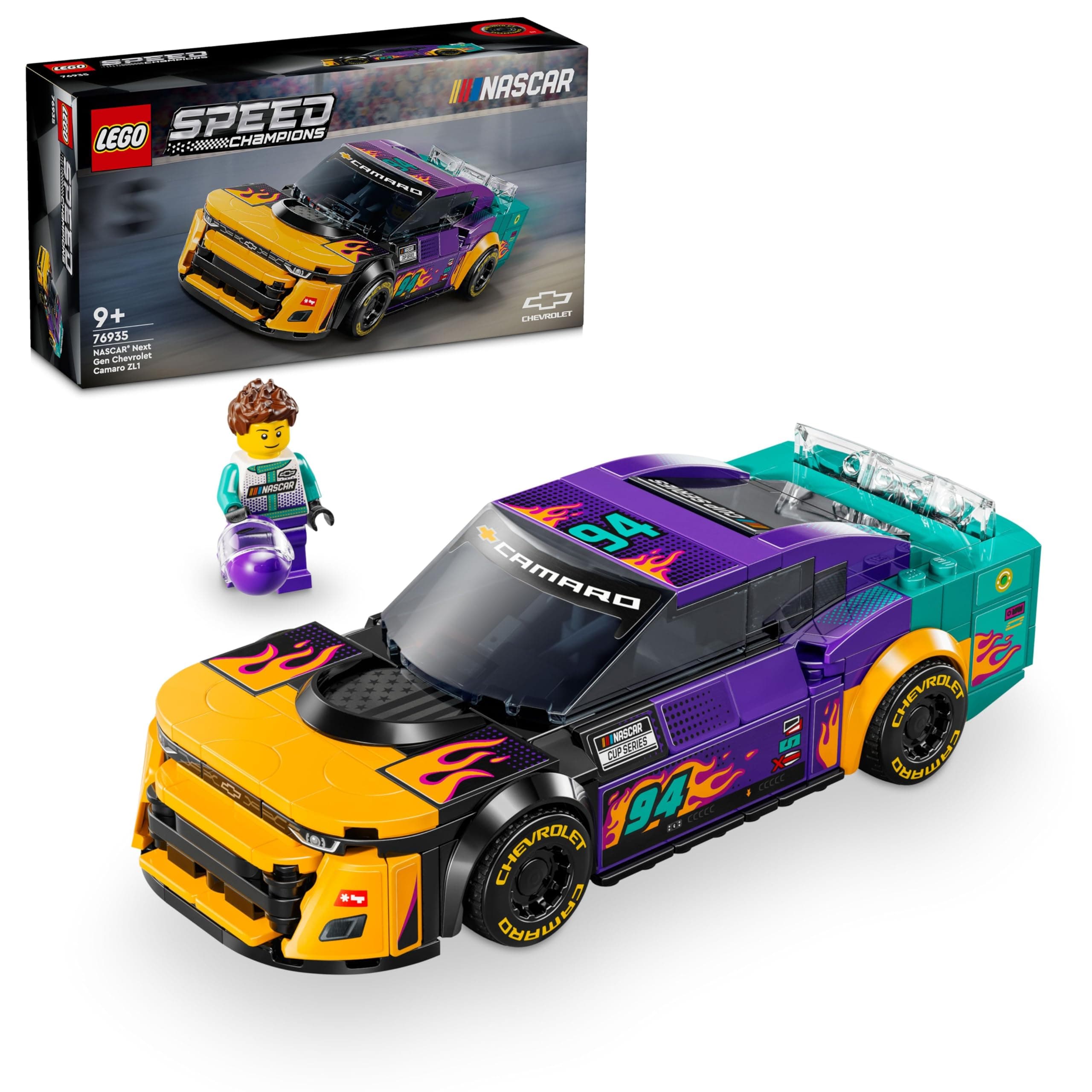 Speed Champions NASCAR Next Gen Chevrolet Camaro ZL1 76935 Building Blocks Toys for 9+ Gift for Boys and Girls