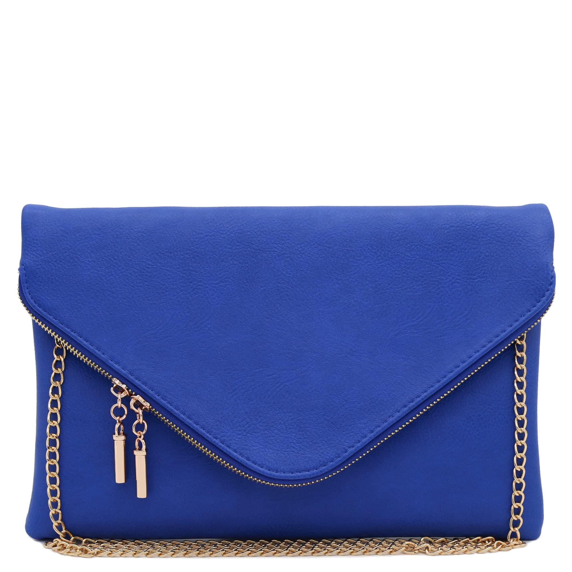 Large Envelope Clutch Bag with Chain Strap