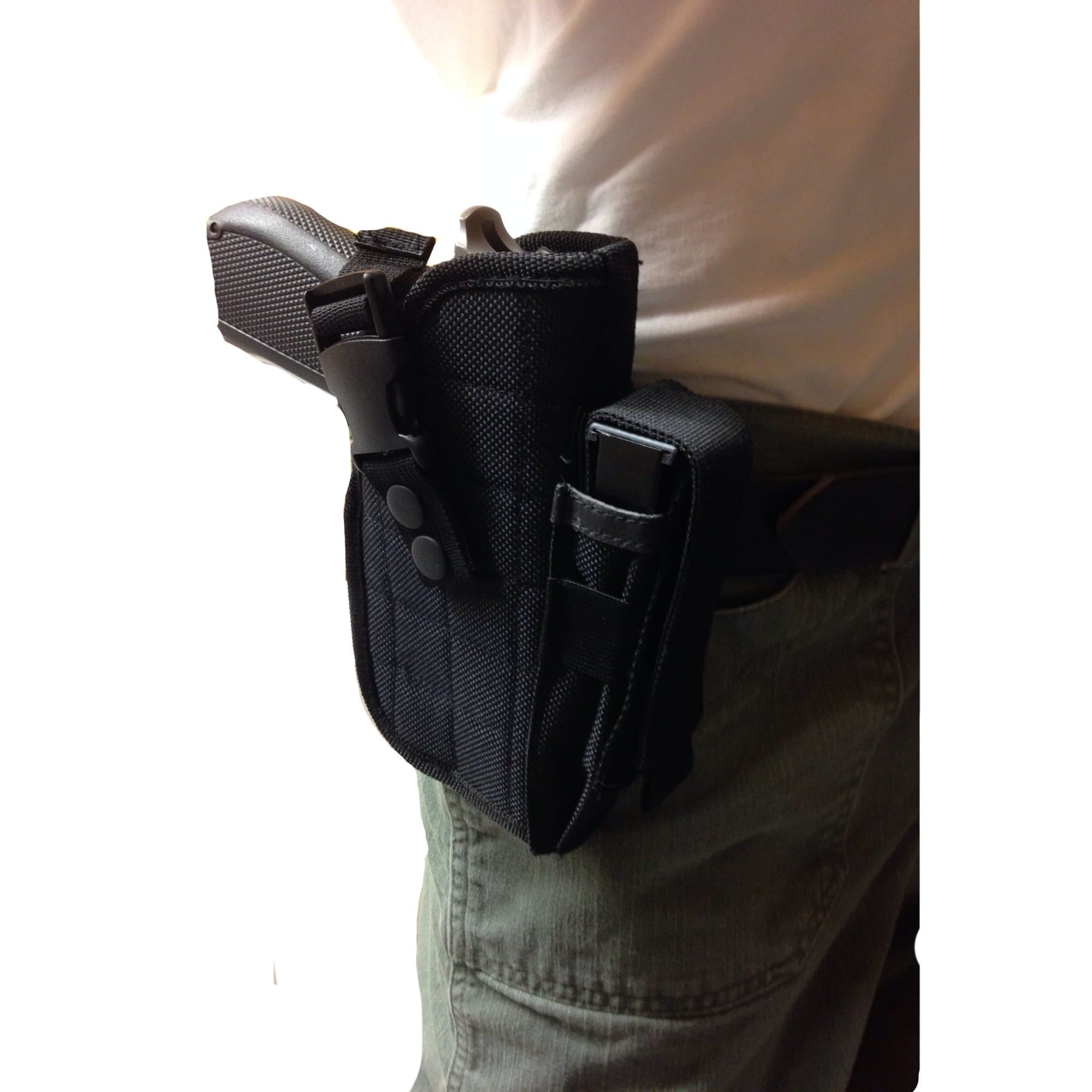 Belt Side Gun Holster Fits Browning Hi Power 9mm .40 S&W, Hi Power Mark III 9mm .40 S&W, Pro-9 9mm, Pro-40 9mm
