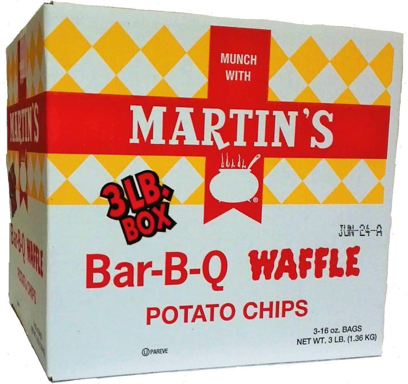 KIMBONNI dakomyo Martin's B-B-Q Waffle Potato Chips (3 LB Box)