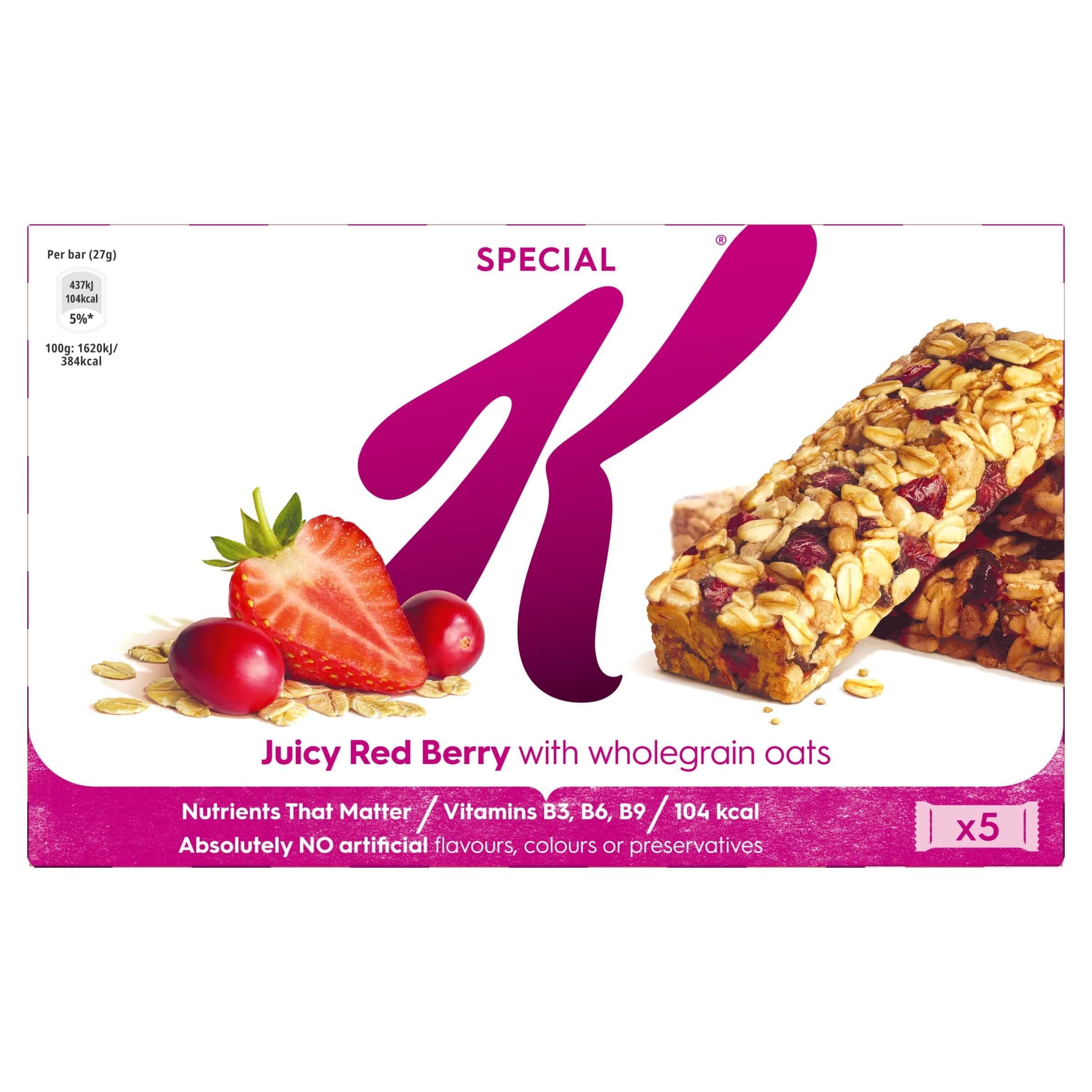 Kellogg's Special K Red Berry Bars, 5 x 27g