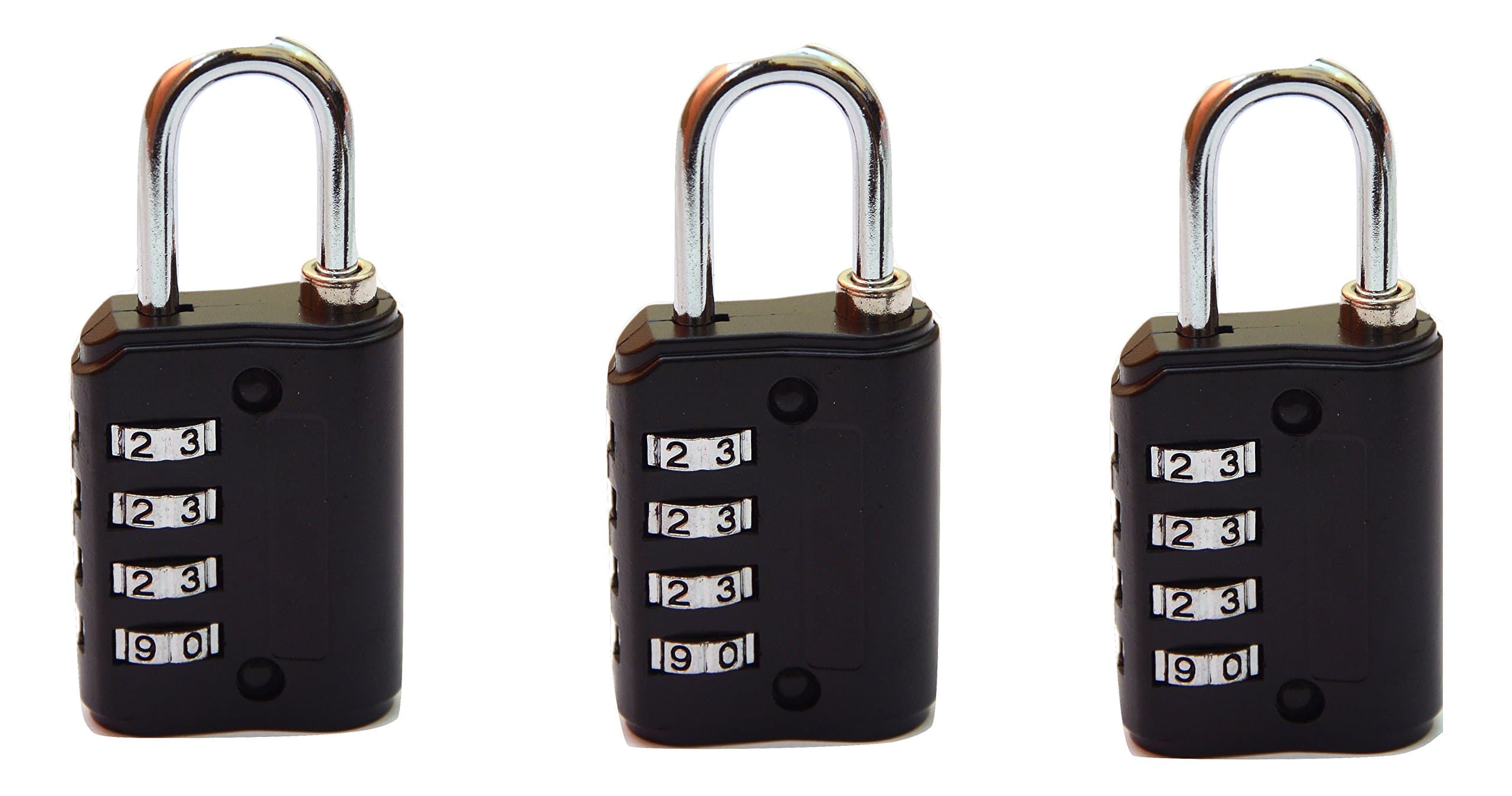 MARK LOUISLuggage Lock (Set of 3) (Black)