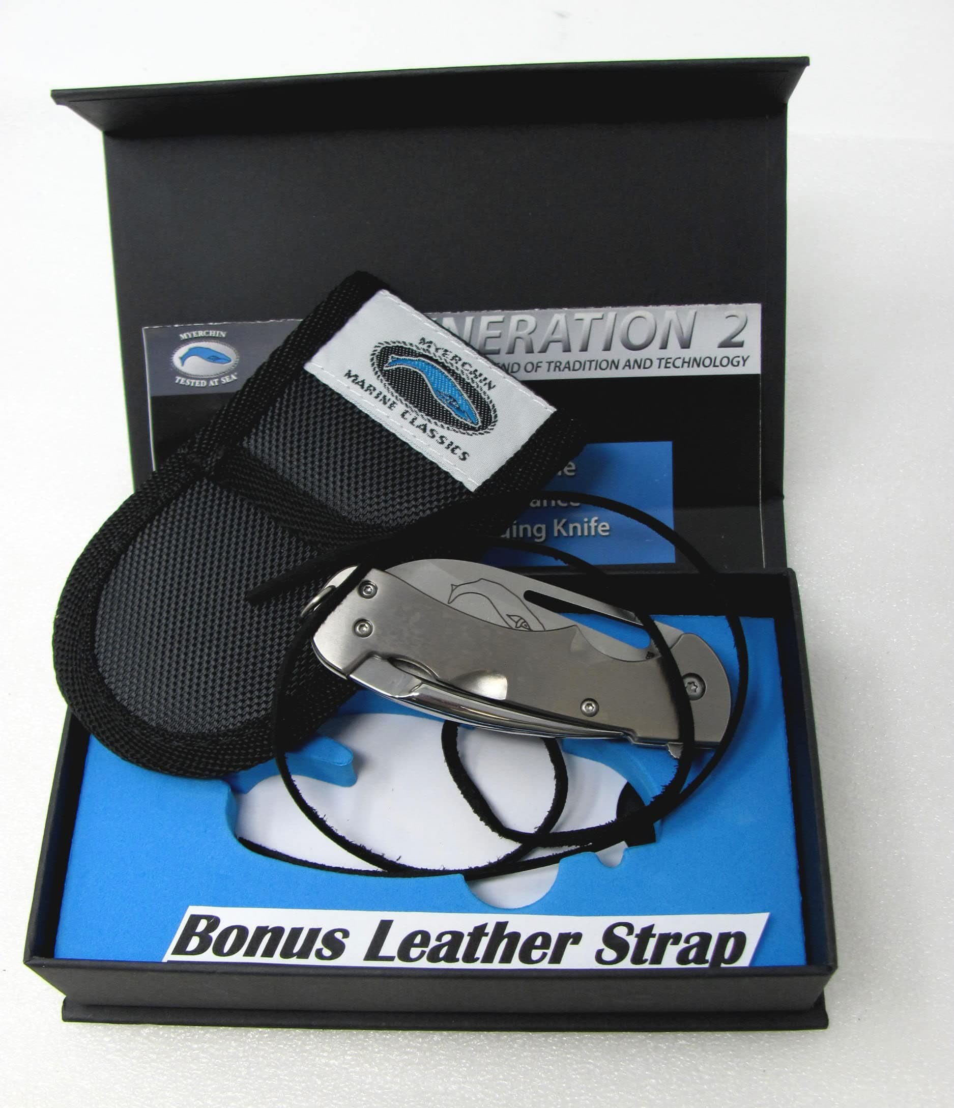 Myerchin Offshore Crew Knife - Partially Serrated Blade TF377P