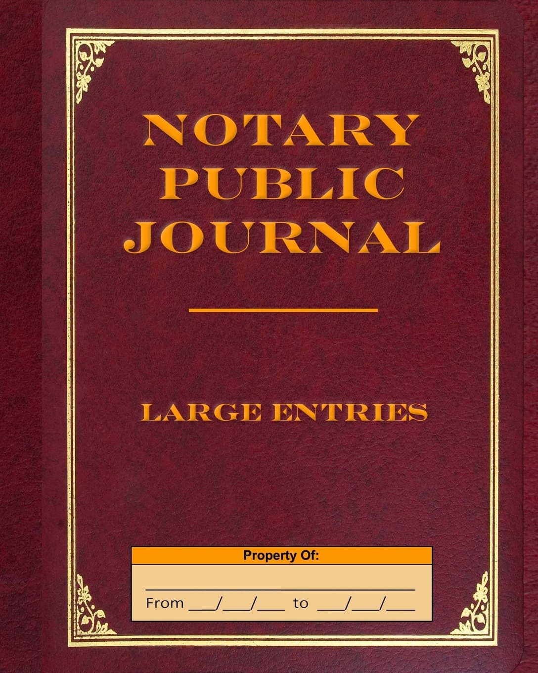 Notary Public Journal Large Entries Paperback – May 7, 2014