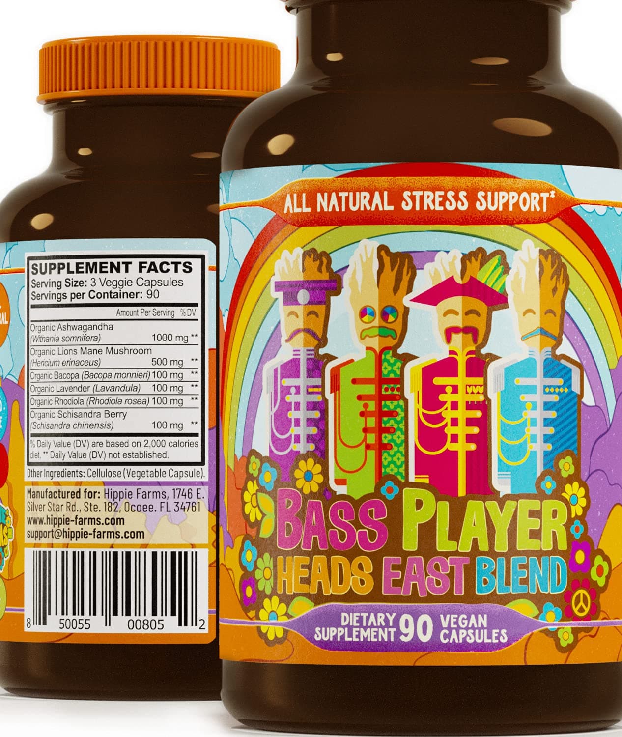 Stress, Mood, Energy Support - Ashwagandha Root, Lion's Mane & More - Good Vibrations Blend