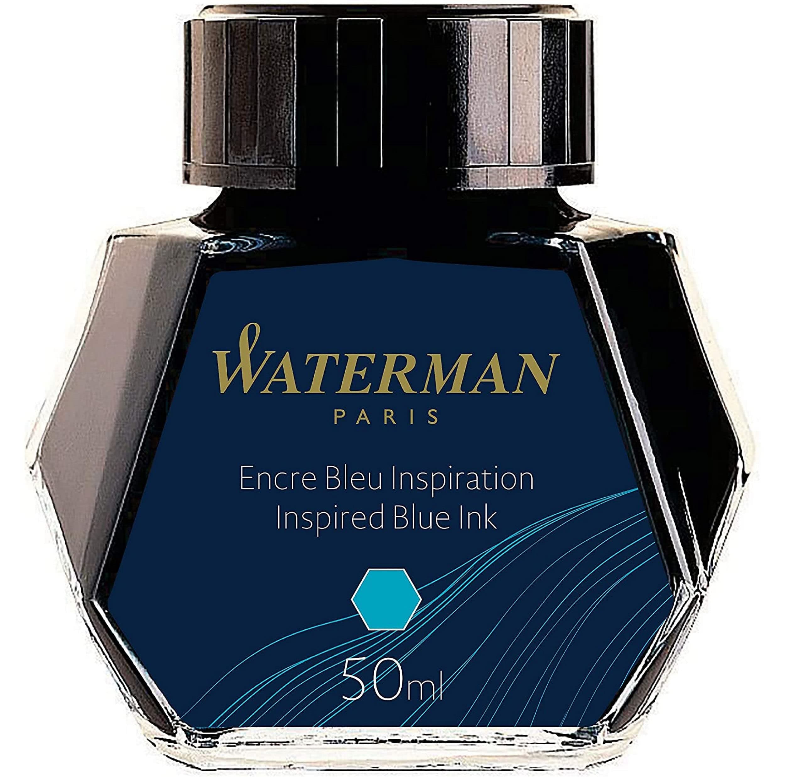 Waterman Fountain Pen Ink, Inspired Blue, 50ml Bottle