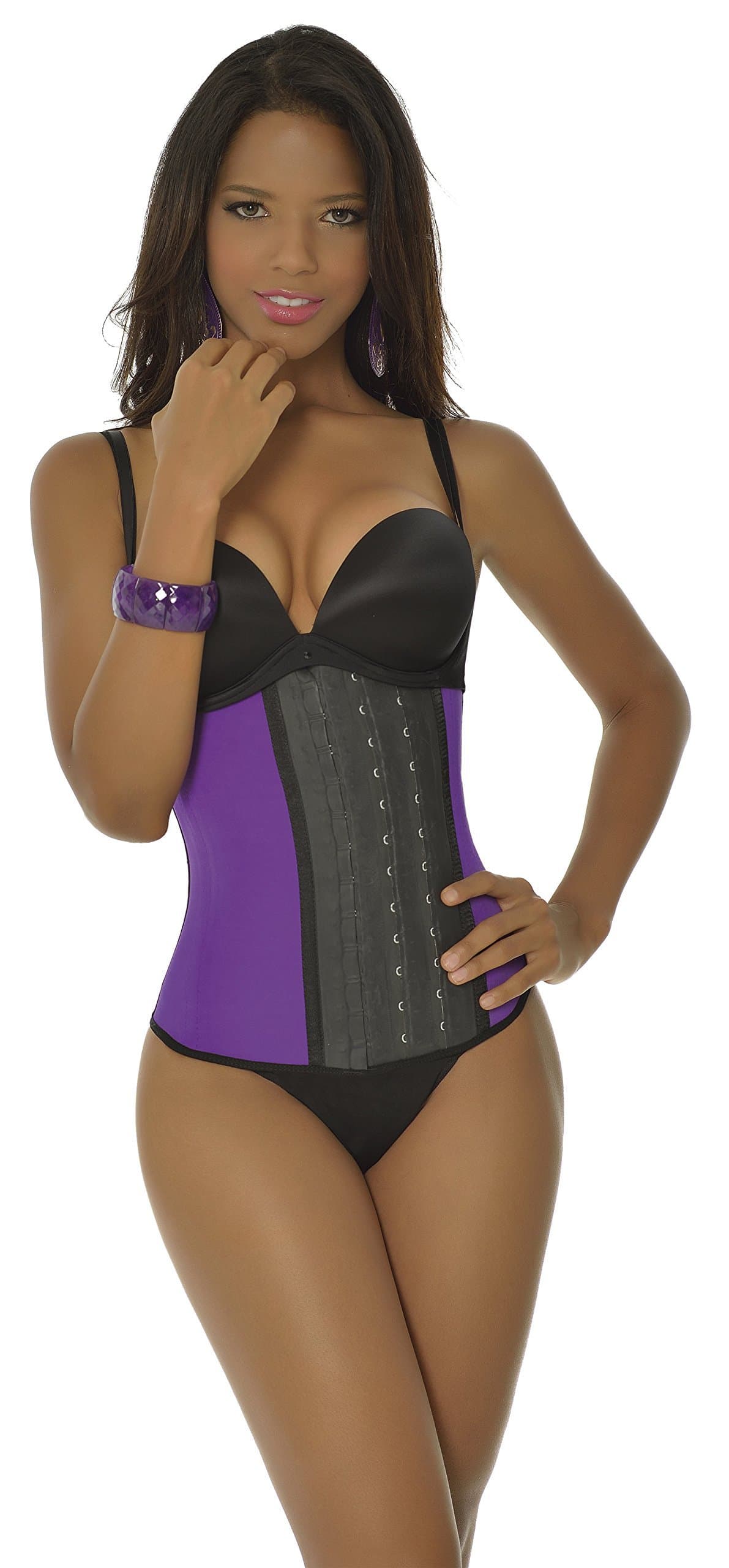Ann Michell 2024 Women's Workout Waist Cincher Purple M/34 3 Hooks