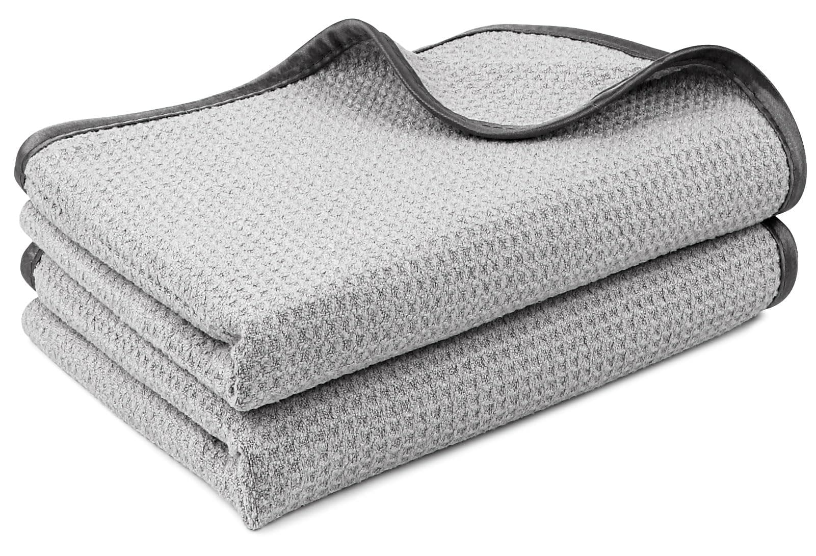 AIDEA Microfiber Towels for Cars, Absorbent Waffle Weave Drying Towel with Silk Edge, Scratch-Free Car Drying Towel for Cars, SUVs, RVs, Trucks, and Boats, 30" ×22"
