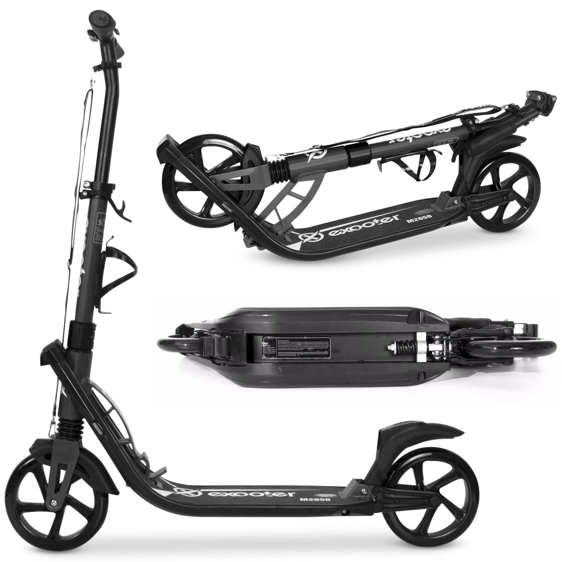 M2050 9XL Manual Adult Cruiser Kick Scooter with Dual Suspension Shocks and 200mm Wheels.
