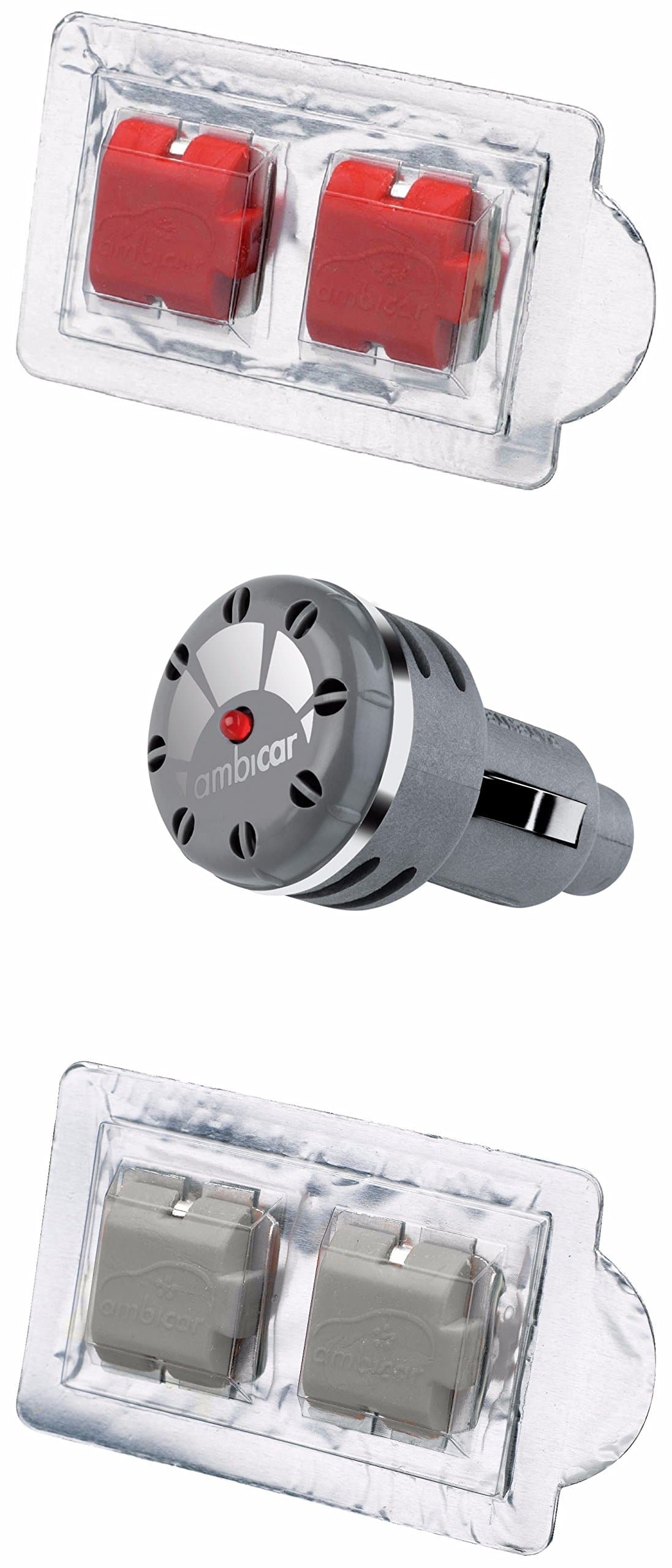 Electric Car Air Freshener/Diffuser Insilver Diffuser - Passion (Intense and Oriental)& 1 Extra Refill Pack Elegance (Refined and Exclusive) Combo Pack 12V,64gm (Product of Spain) …