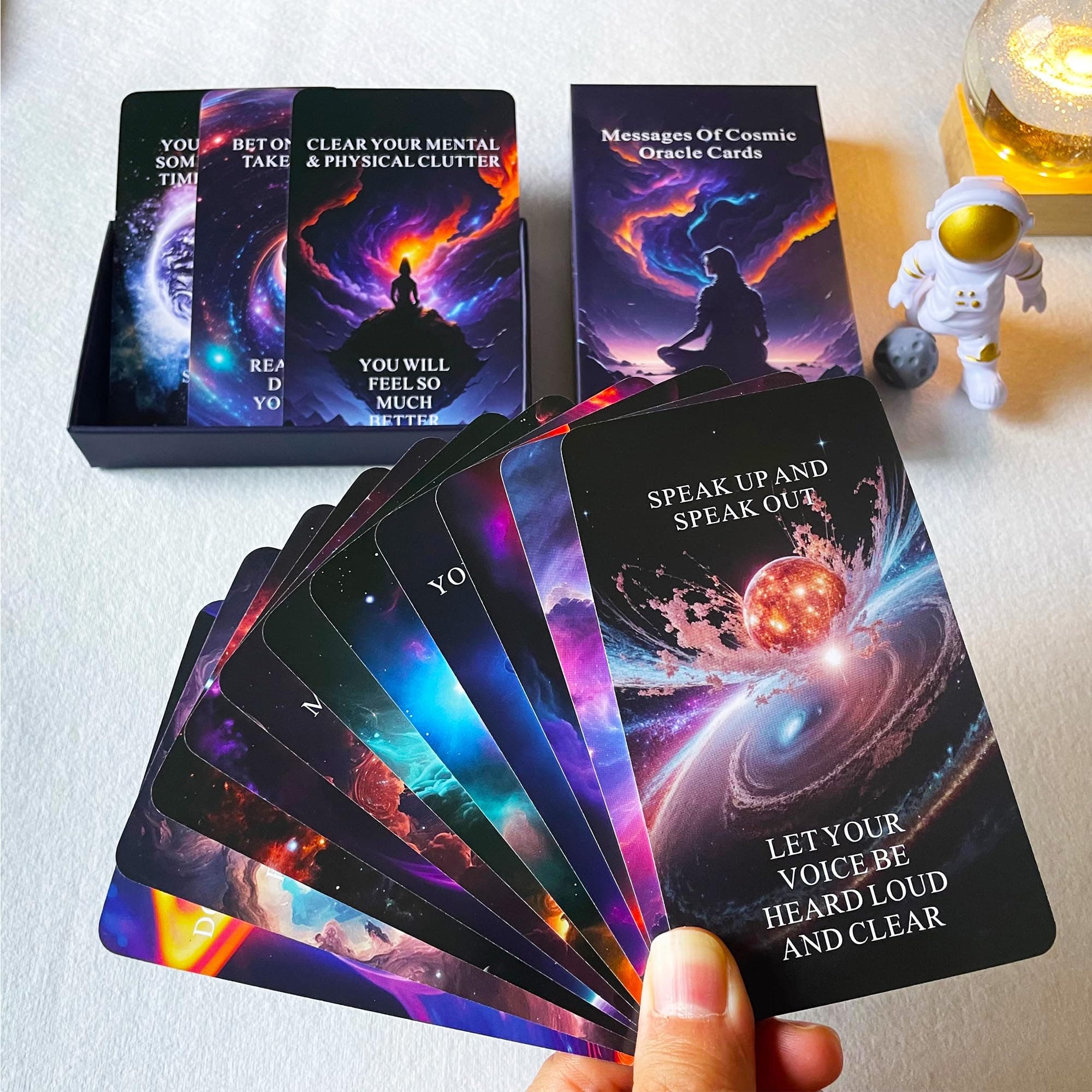 Qcsdckot Higher Self Message Oracle Card Decks, Cosmic Oracle Cards, Positive Affiliation Cards, and Spirit Oracle Decks help you create the best life when you tackle your goals