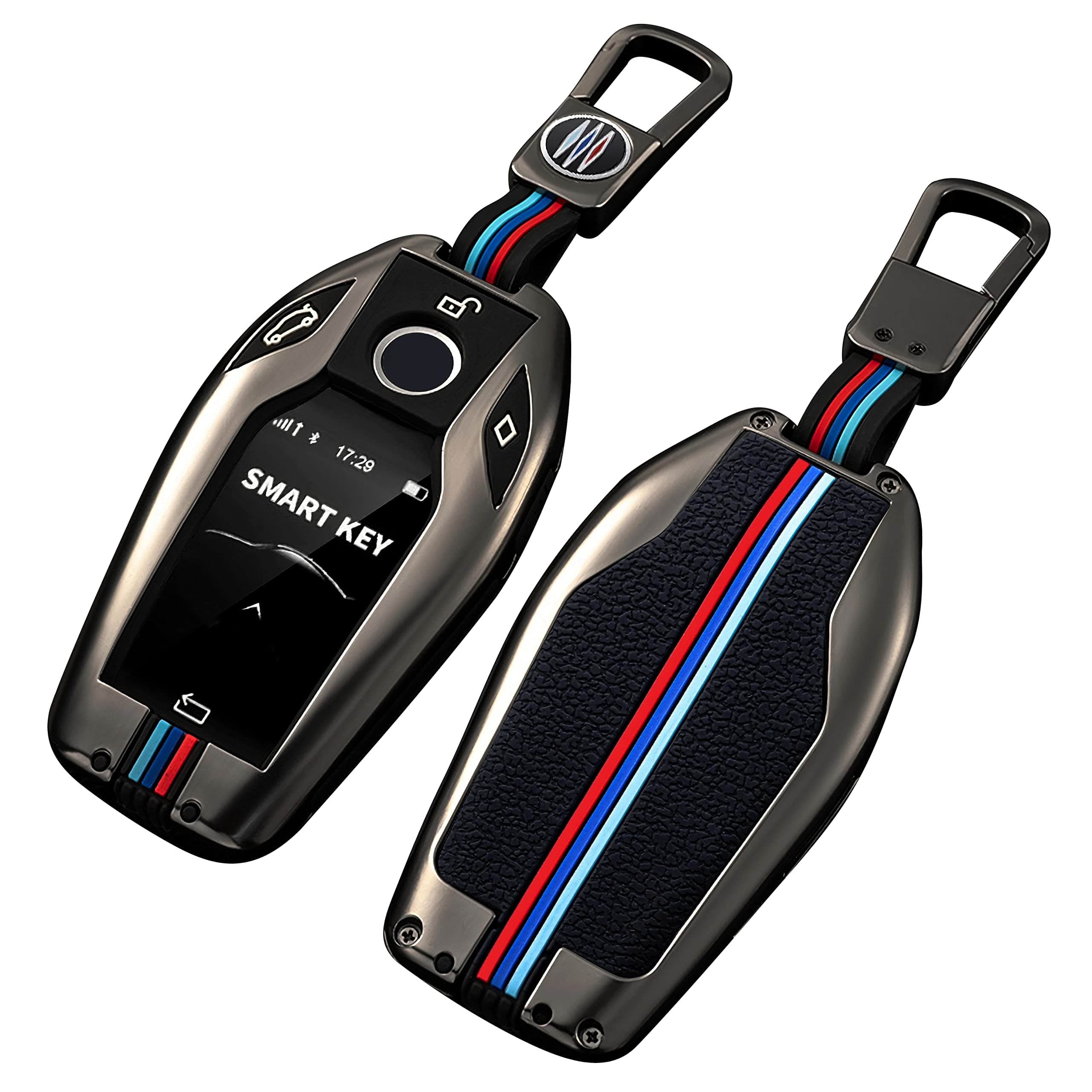 Smart Key Fob Cover Case, Keychain, Metal Shell Cover Compatible for BMW