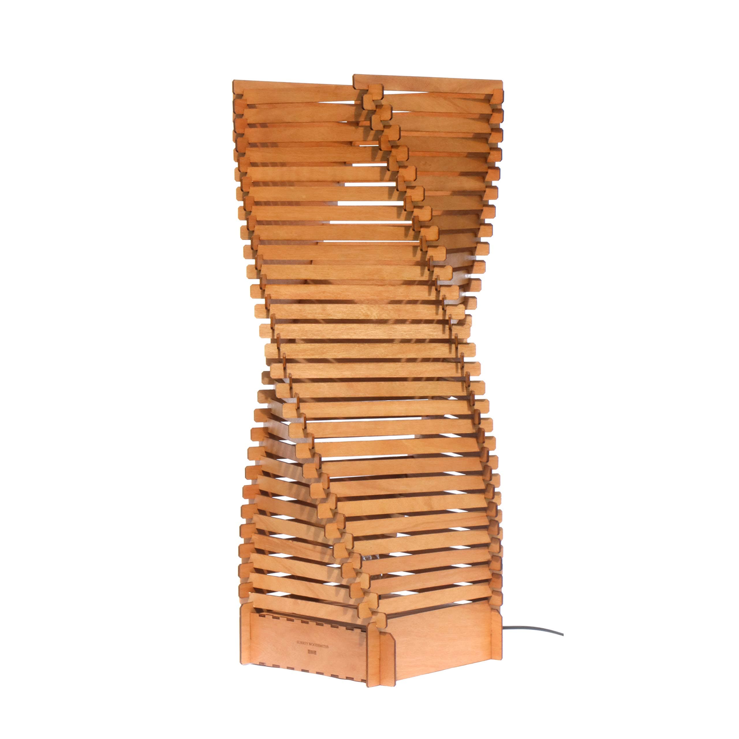 Floor lamp made from wood - Beautiful mood lighting floor lamp - Ideal living room lamp, study lamp or bedroom lamp - Large floor standing lamp - Big floor standing lamp - Wooden floor lamp