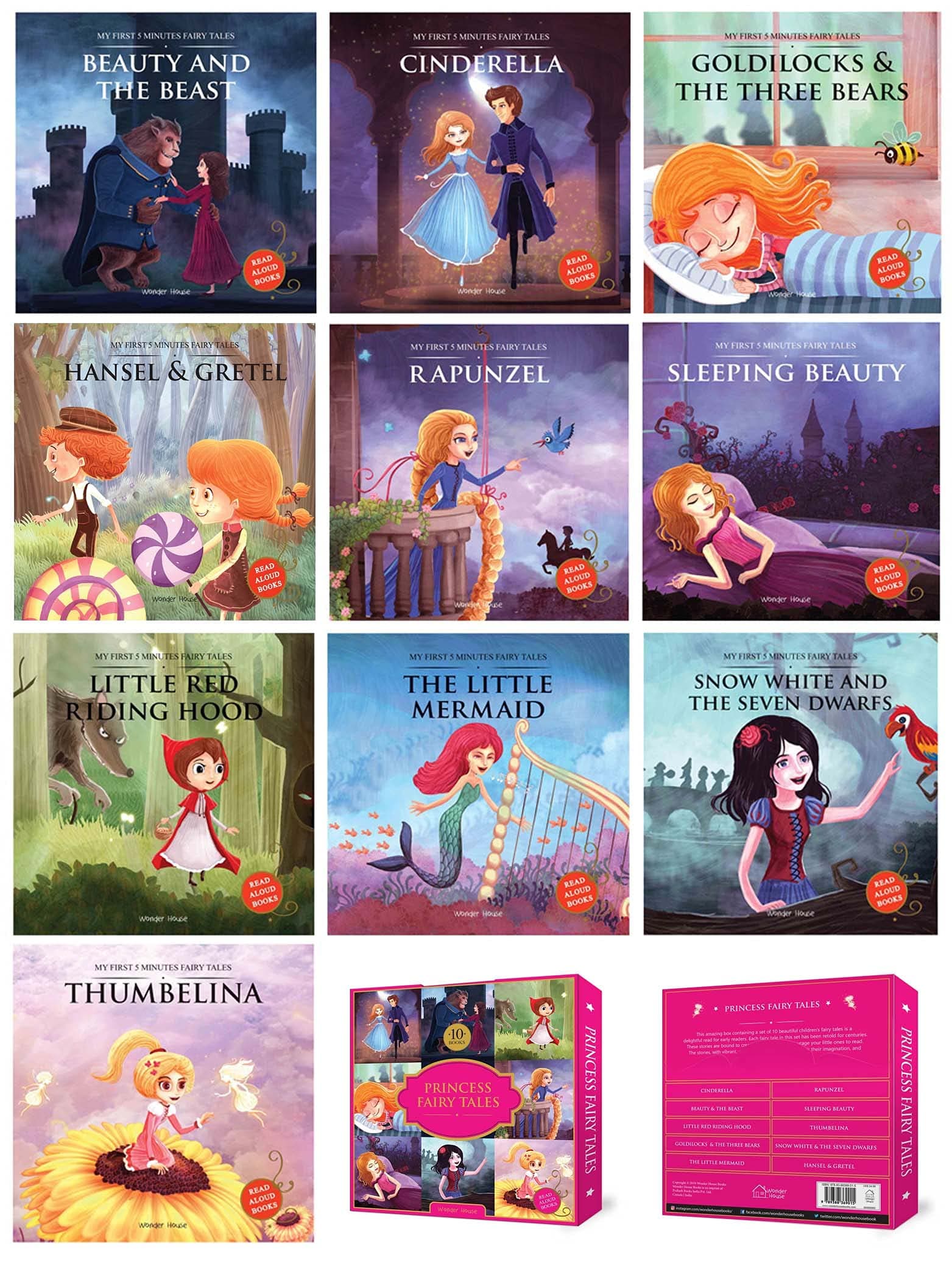 Princess Fairy Tales Boxset: A Set of 10 Classic Children Fairy Tales (Abridged and Retold)