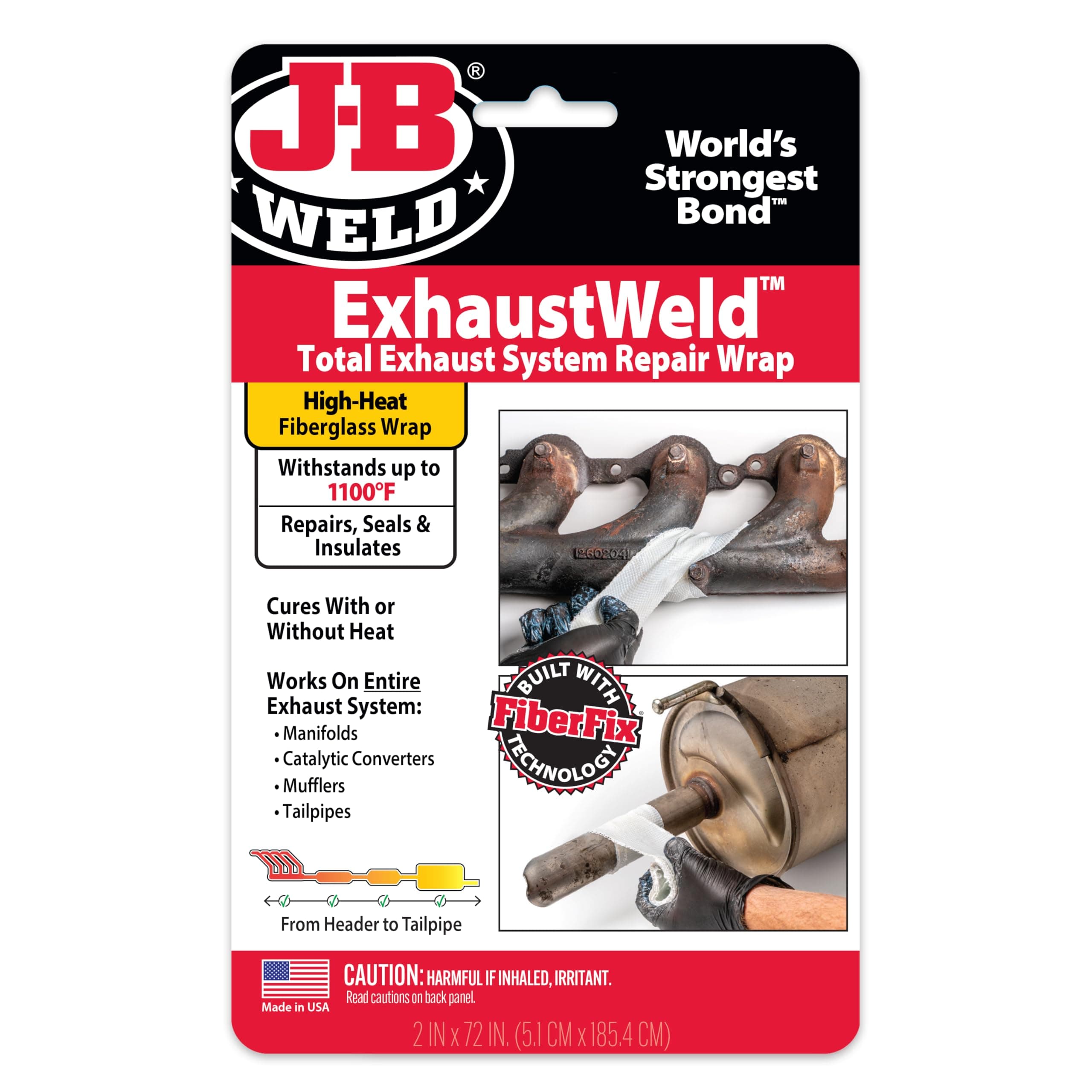 ExhaustWeld 2" x 72" Repair Wrap, White 38572