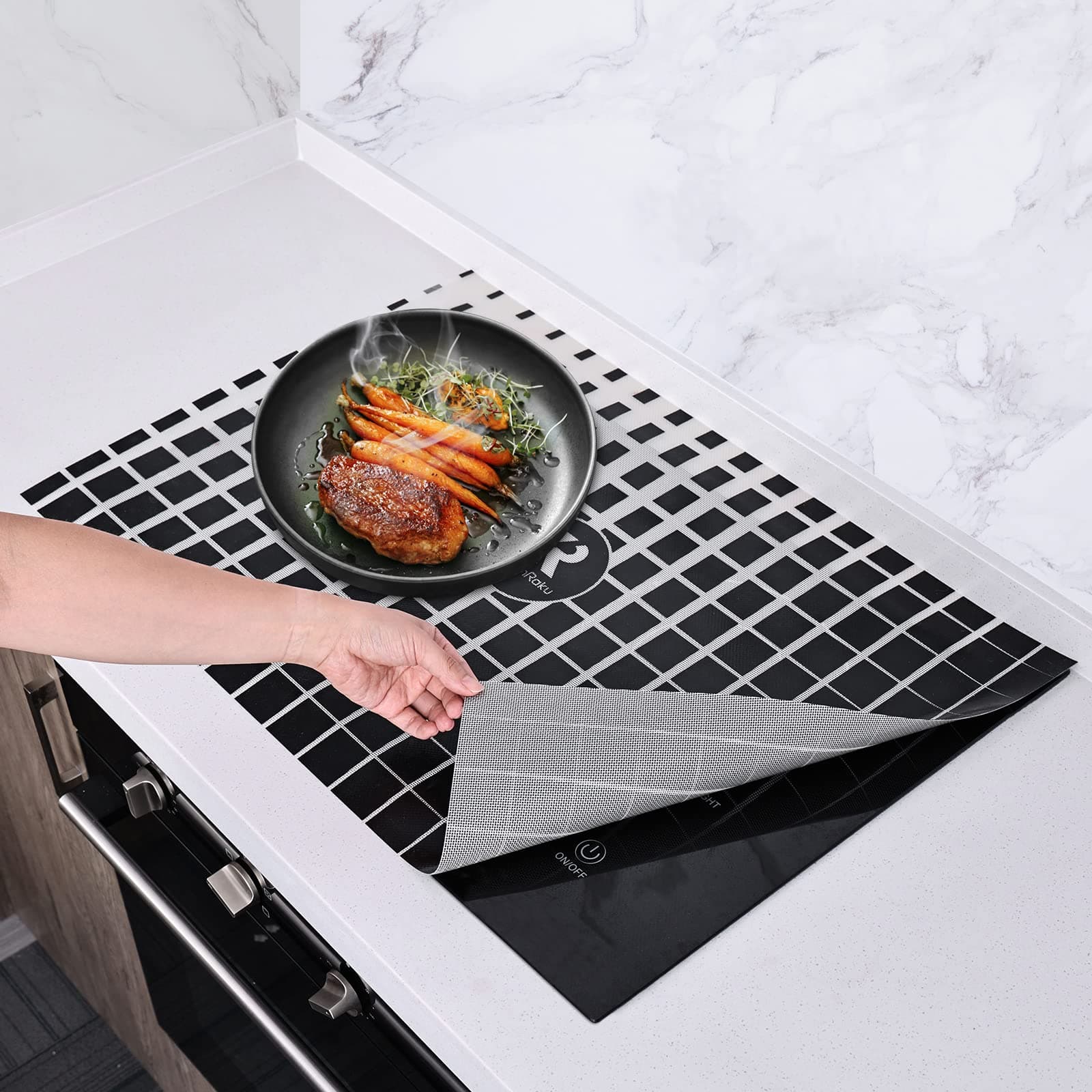 Induction Hob Protective Mat, Silicone Induction Hob Protective Mat (Magnetic), Multifunctional Silicone Baking Mat