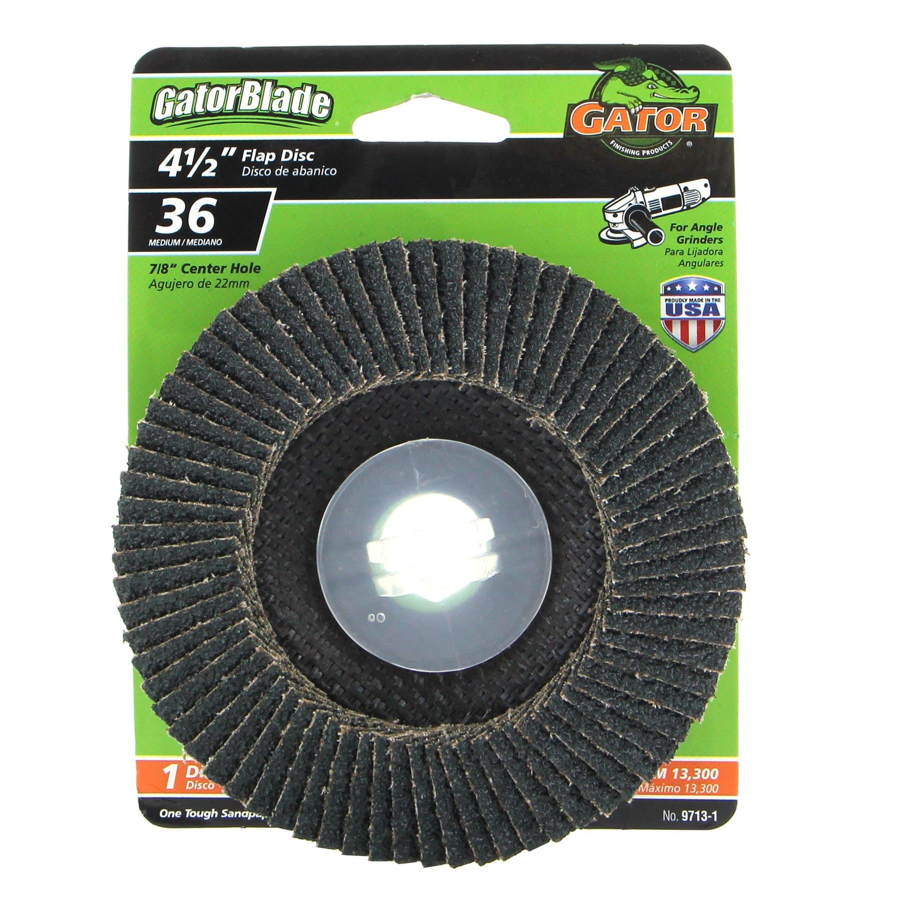 Gator Finishing 9713 36 Grit Aluminum Oxide Grinding and Sharpening (1 Pack), 4.5"