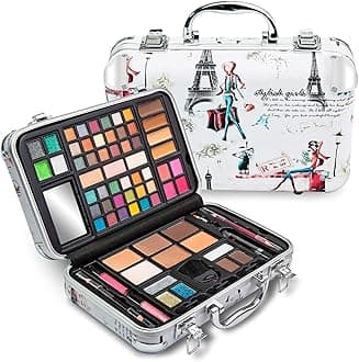 Vokai Makeup Kit Gift Set - 41 Eye Shadows, 7 Body Glitters, 1 Lip Liner Pencil, 1 Lipsticks, 4 Blushs, Eye liner pencil, 5 Concealers, 2 Lip Gloss, 5 Bronzers, Mirror