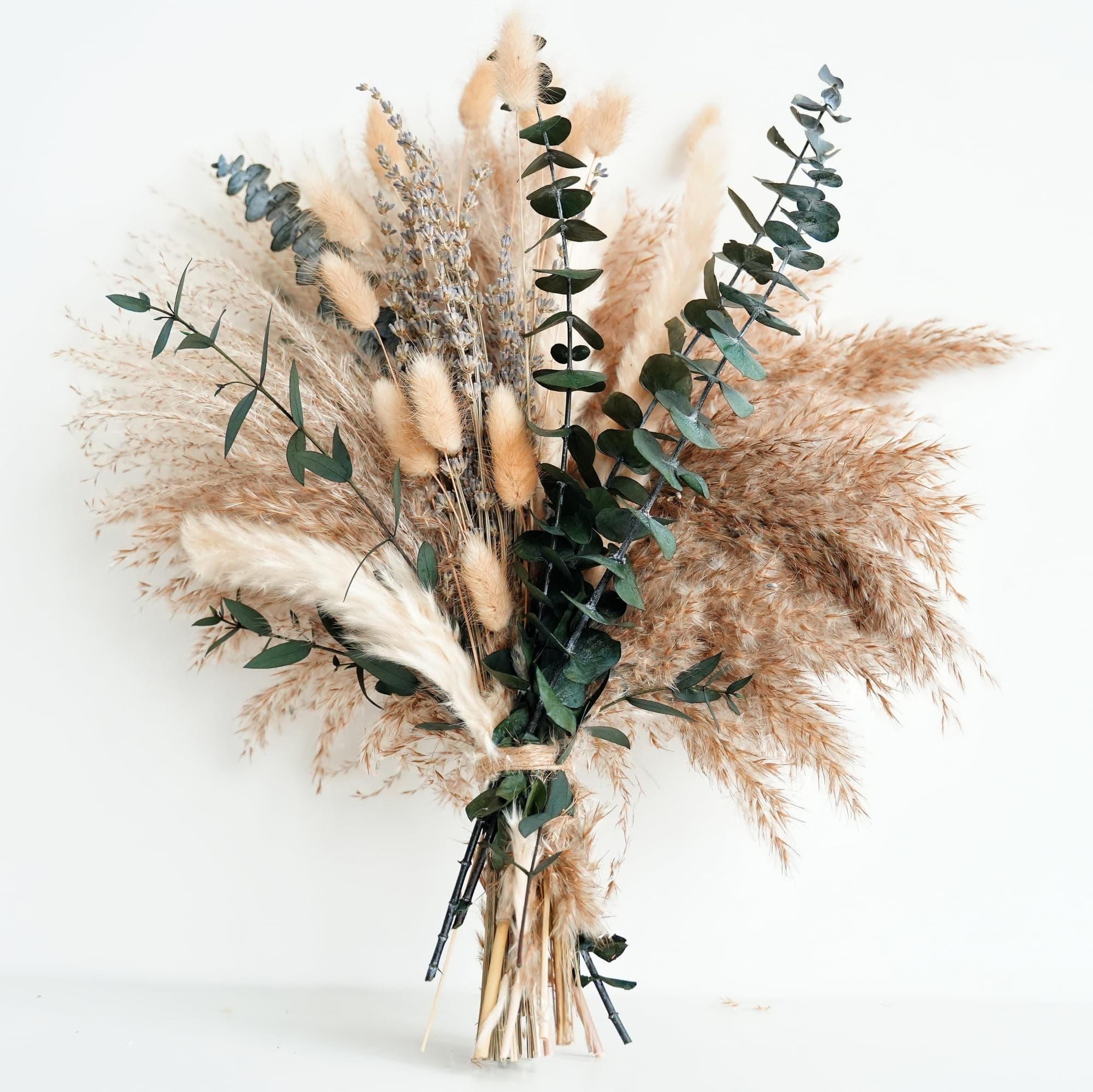 Pampas Grass Decoration - Daily Dining Room Table Decoration - Table Decoration & Dried Flowers Green Pampas Grass Small for Living Room Decorative Flowers Artificial & Summer Home Decoration in Boho