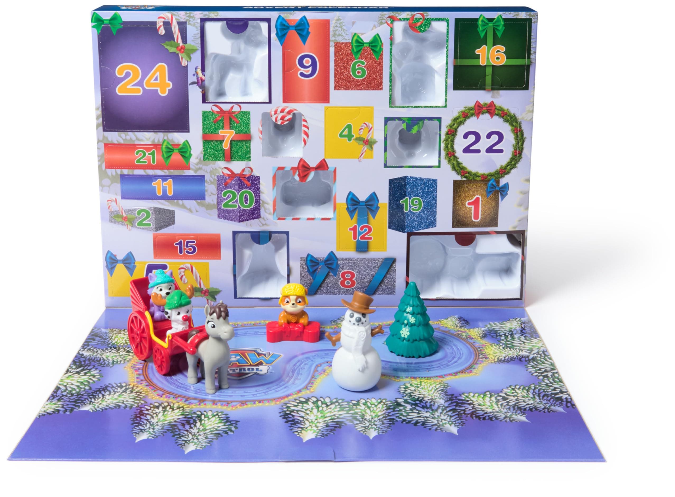 Paw Patrol: 2024 Advent Calendar with 24 Surprise Toys — Figures, Accessories and Kids’ Toys for Boys and Girls Aged 3 and up