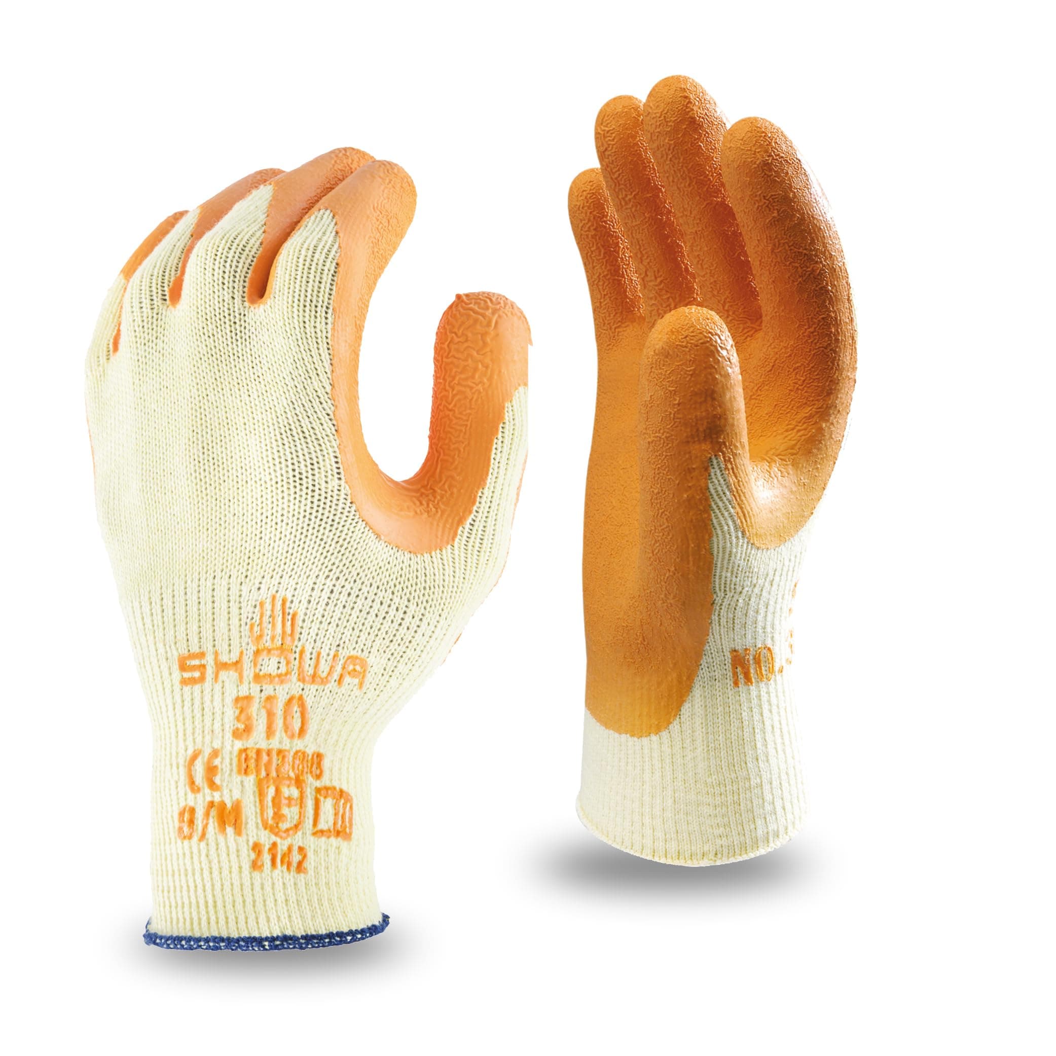 Gloves SHO310Y-M No.310 Grip Glove, Size: M, Pale Yellow/Orange